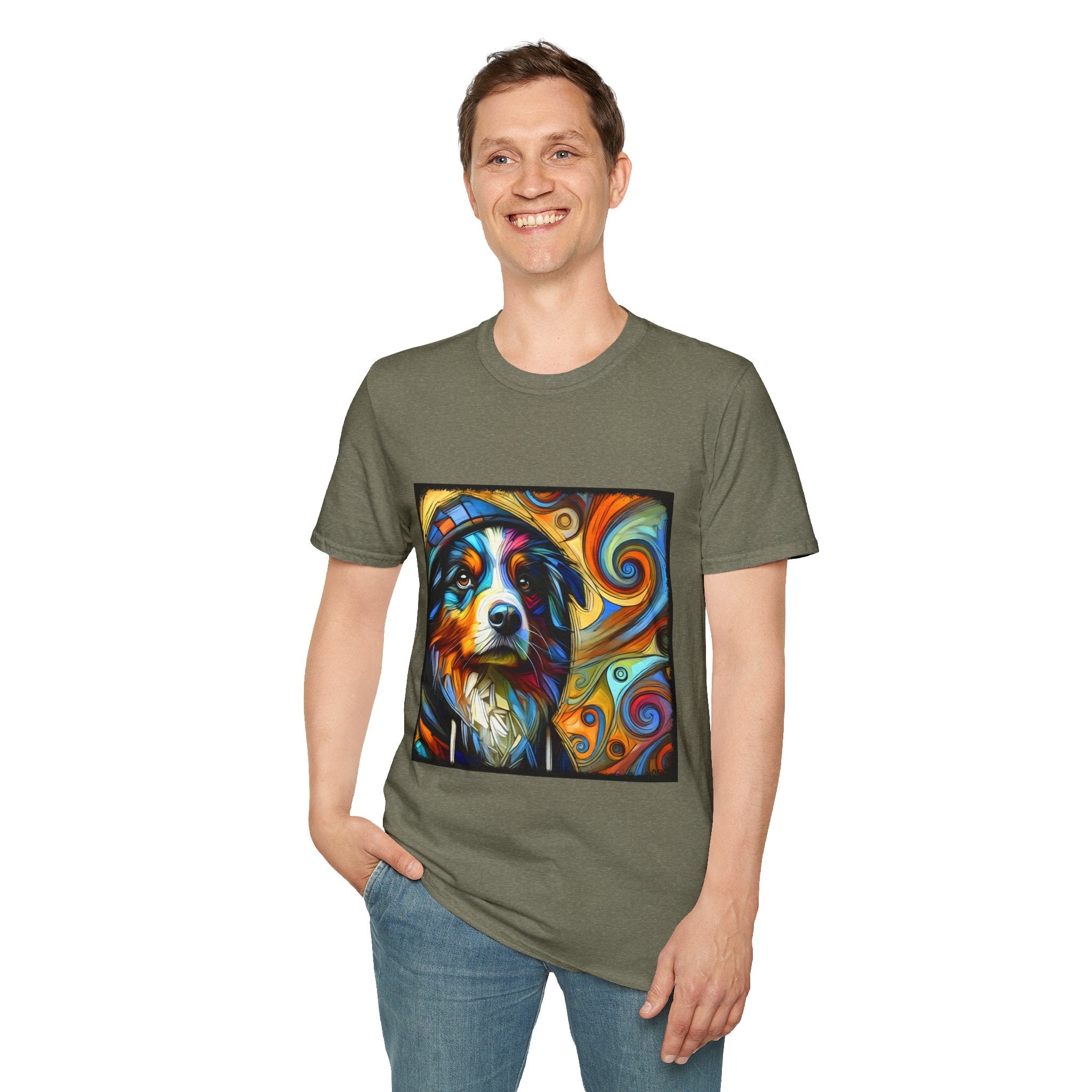 Australian Shepherd Relaxed Swirl | Unisex Dog T-Shirt