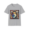 Pembroke Welsh Corgi Relaxed Swirl design dog lover unisex t-shirt in sport grey