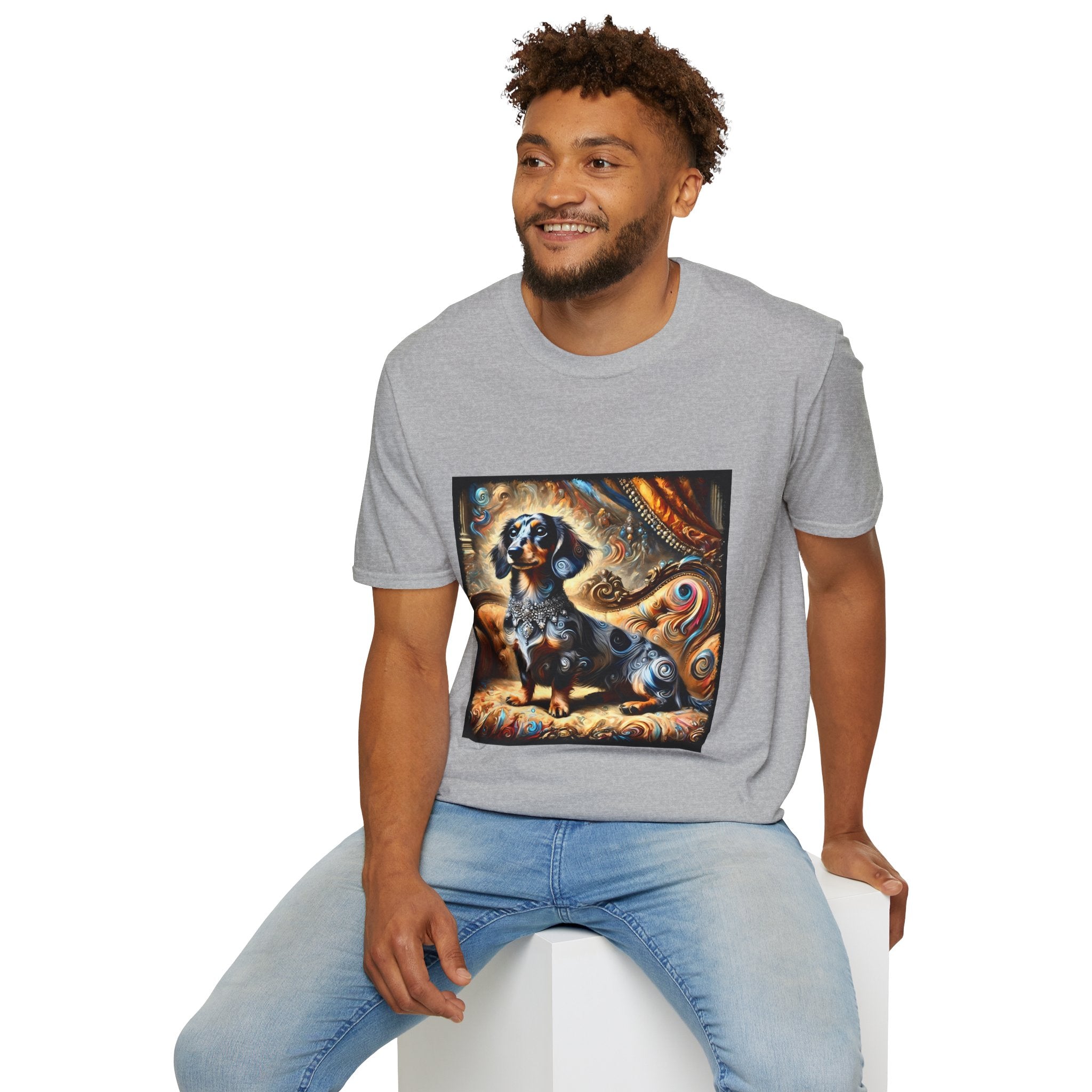 Dachshund Warm Diamond Swirl | Unisex Dog T-Shirt