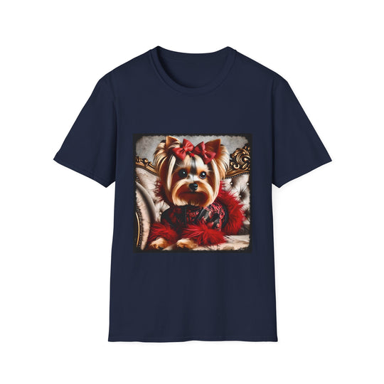 Yorkshire Terrier Pawfluencer design dog lover unisex t-shirt in navy