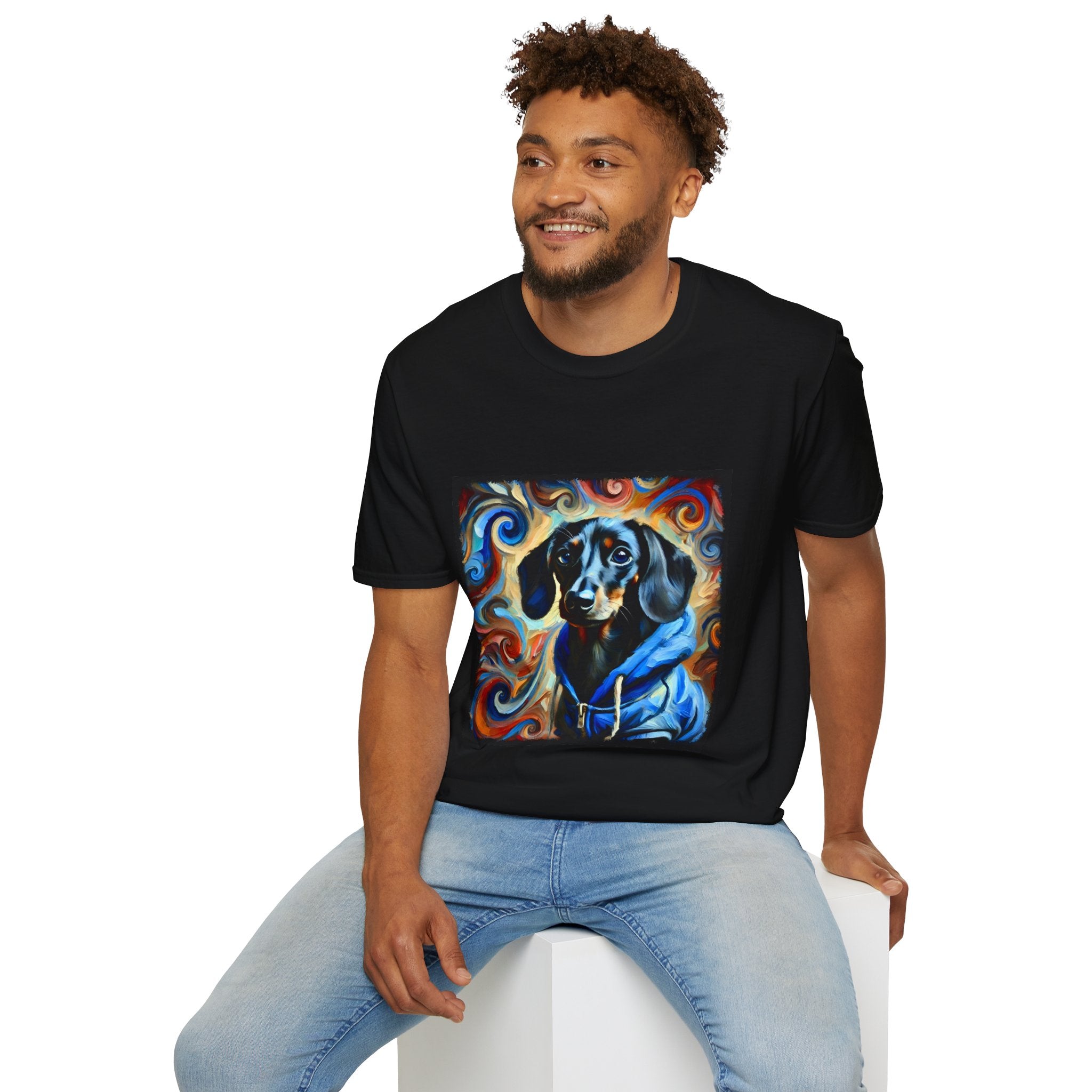 Dachshund Urban Edge Swirl | Unisex Dog T-Shirt