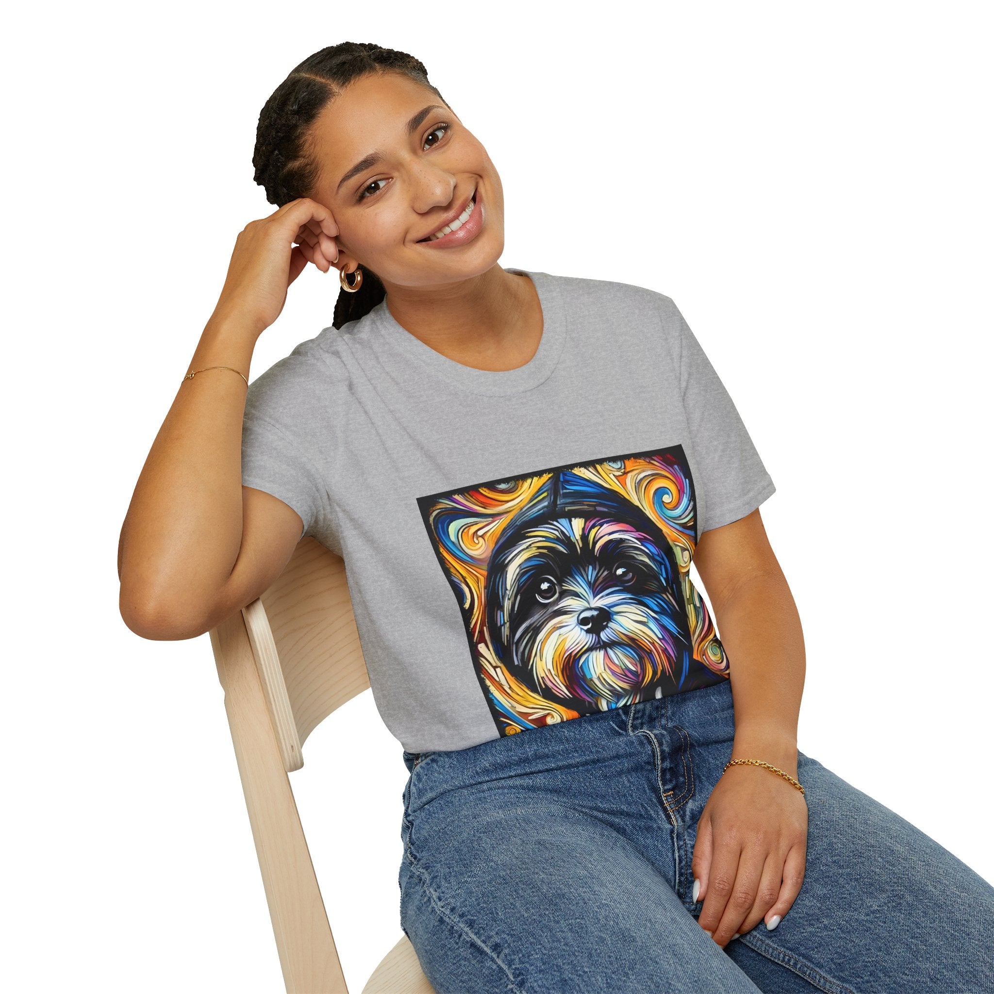 Havanese Street Swirl | Unisex Dog T-Shirt