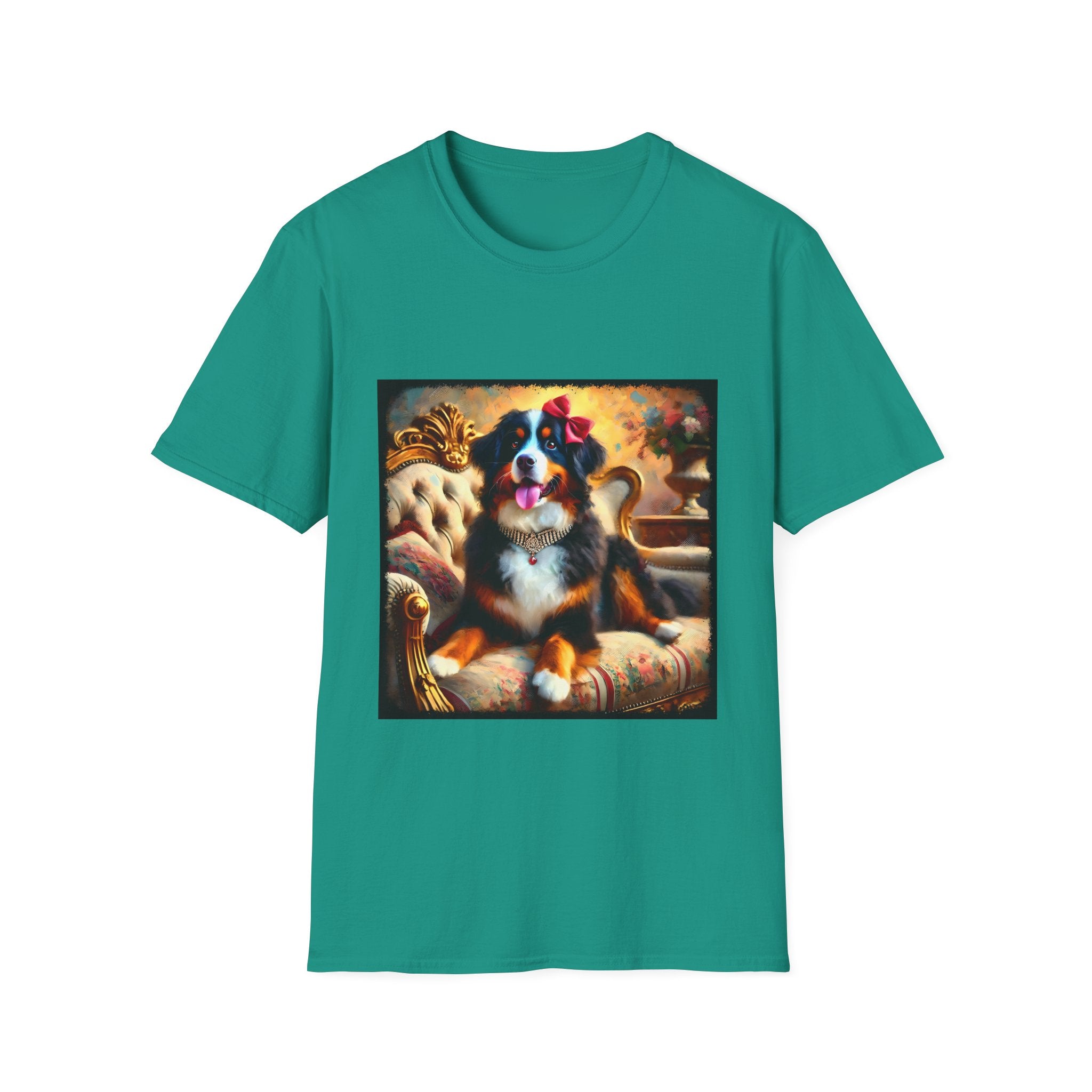 Bernese Mountain Dog Diamond Bow Classic| Unisex Dog T-Shirt