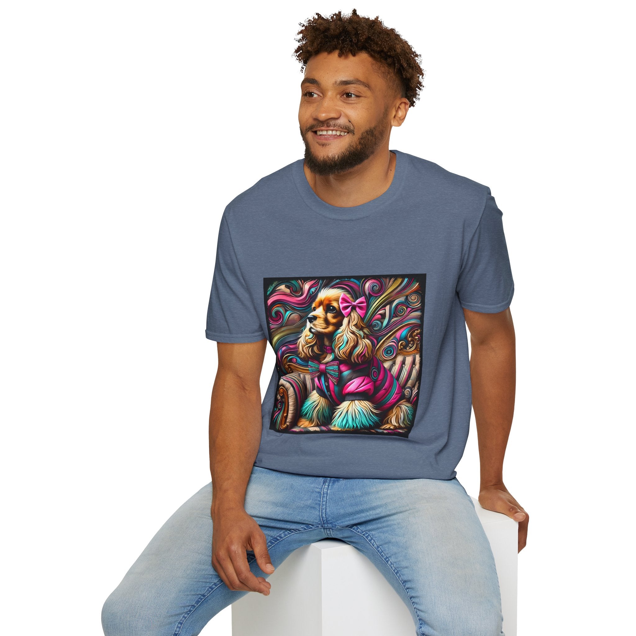 Cocker Spaniel Pink Rocker | Unisex Dog T-Shirt