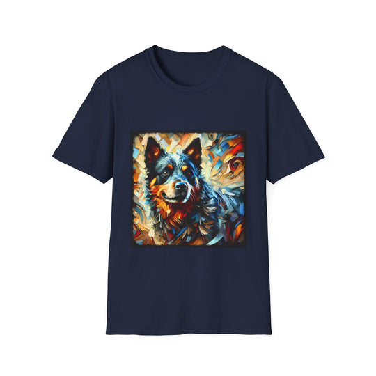 Australian Cattle Dog Warm Classic design dog lover unisex t-shirt in navy