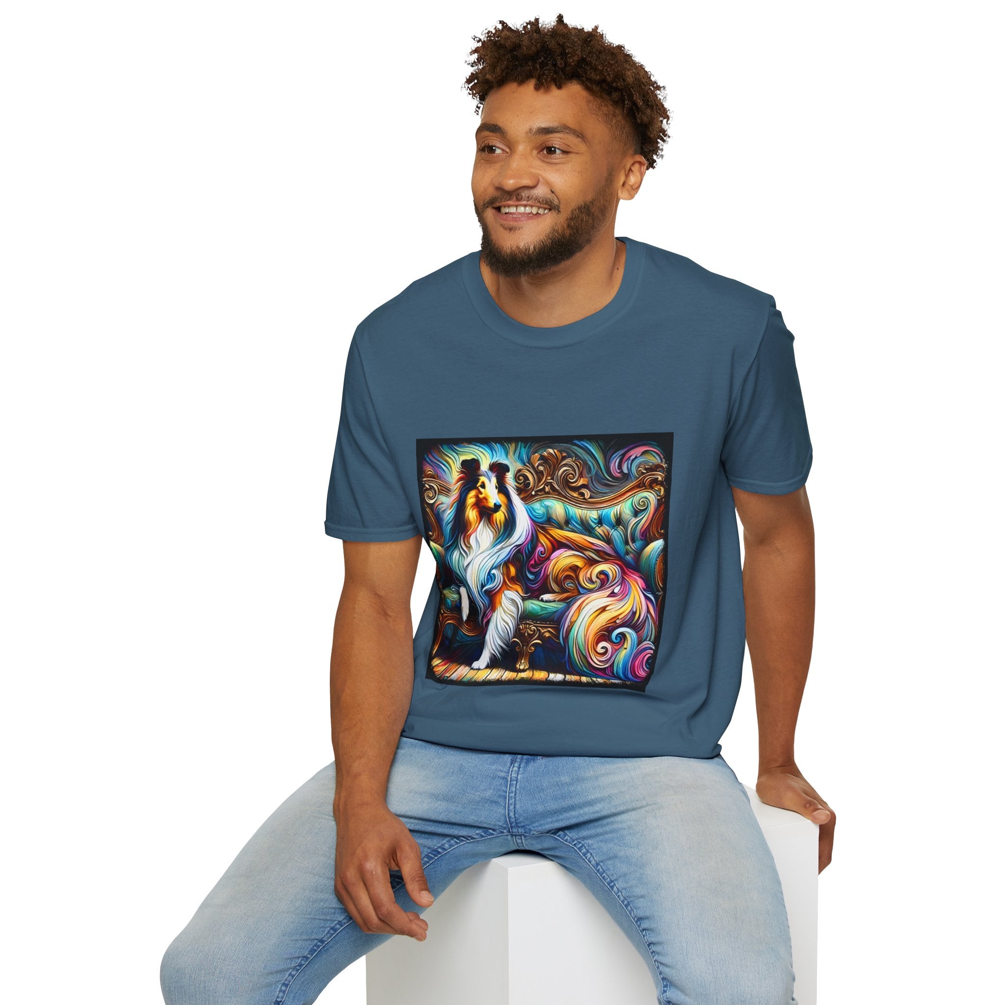 Collie Pastel Swirl | Unisex Dog T-Shirt