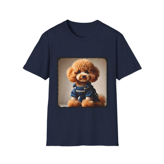 Poodle Toy Flex design dog lover unisex t-shirt in navy