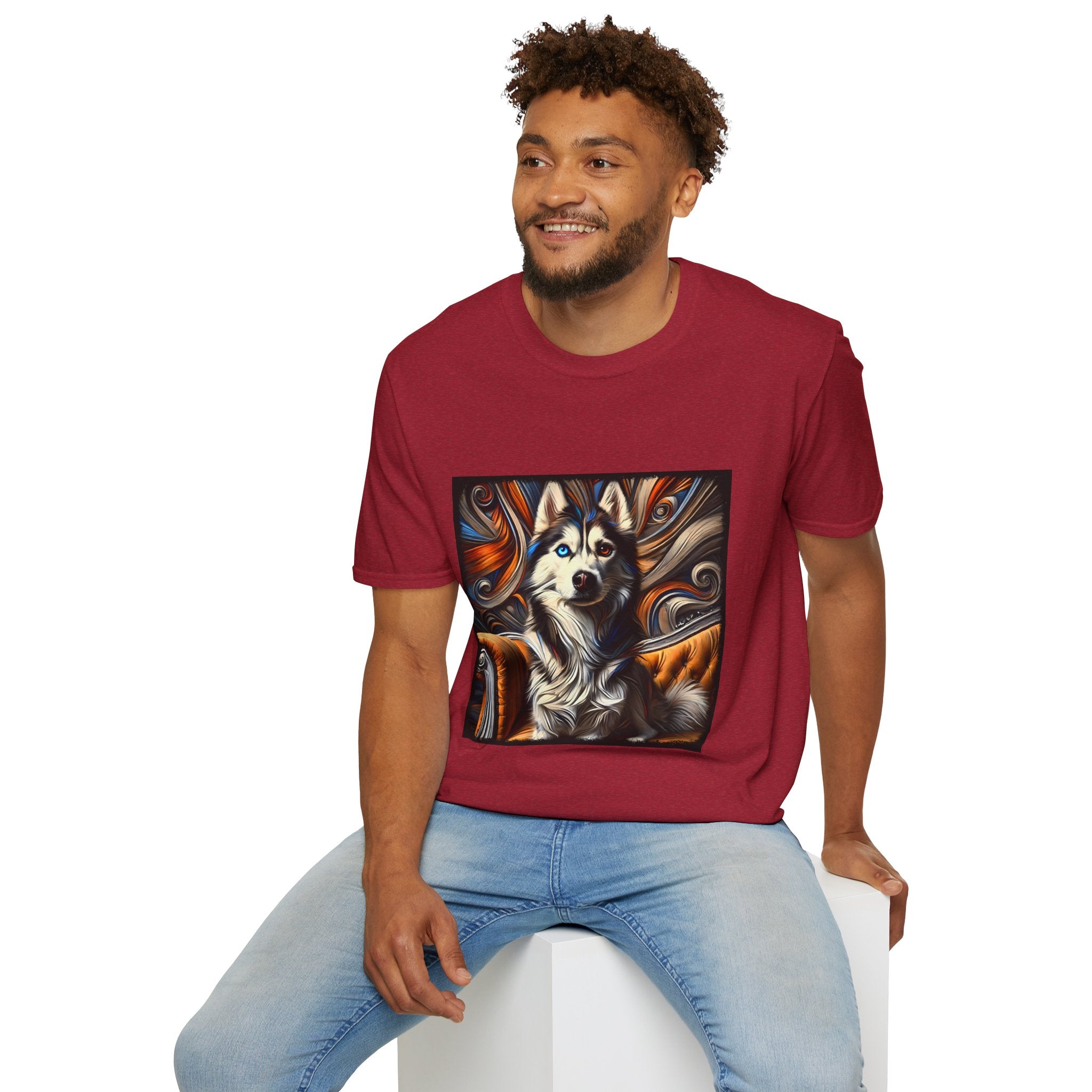 Siberian Husky Bold Swirl  | Unisex Dog T-Shirt