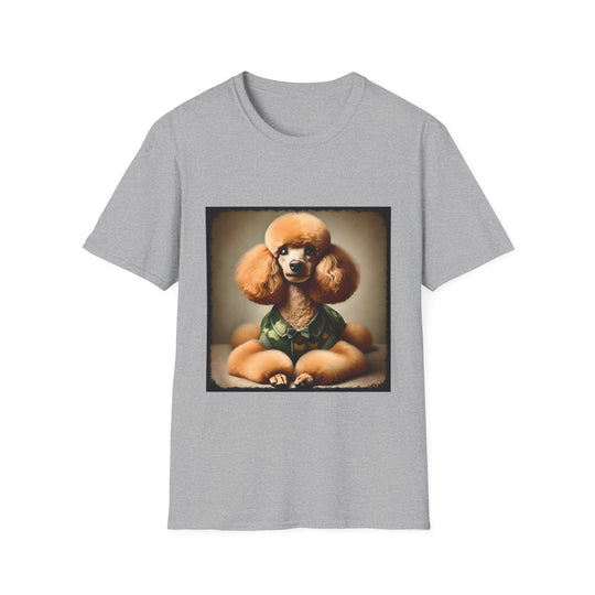 Poodle Camo Chic design dog lover unisex t-shirt in sport grey