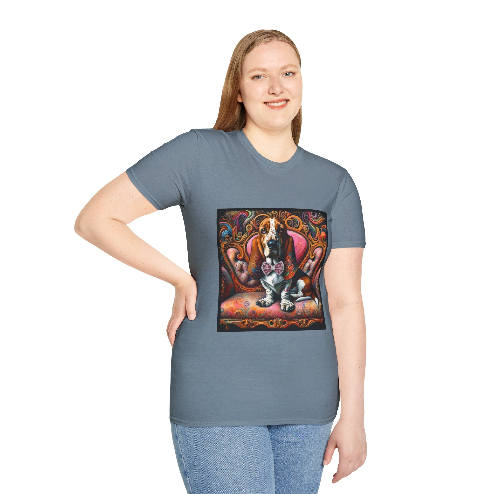 Basset Hound Vivid Swirl | Unisex Dog T-Shirt