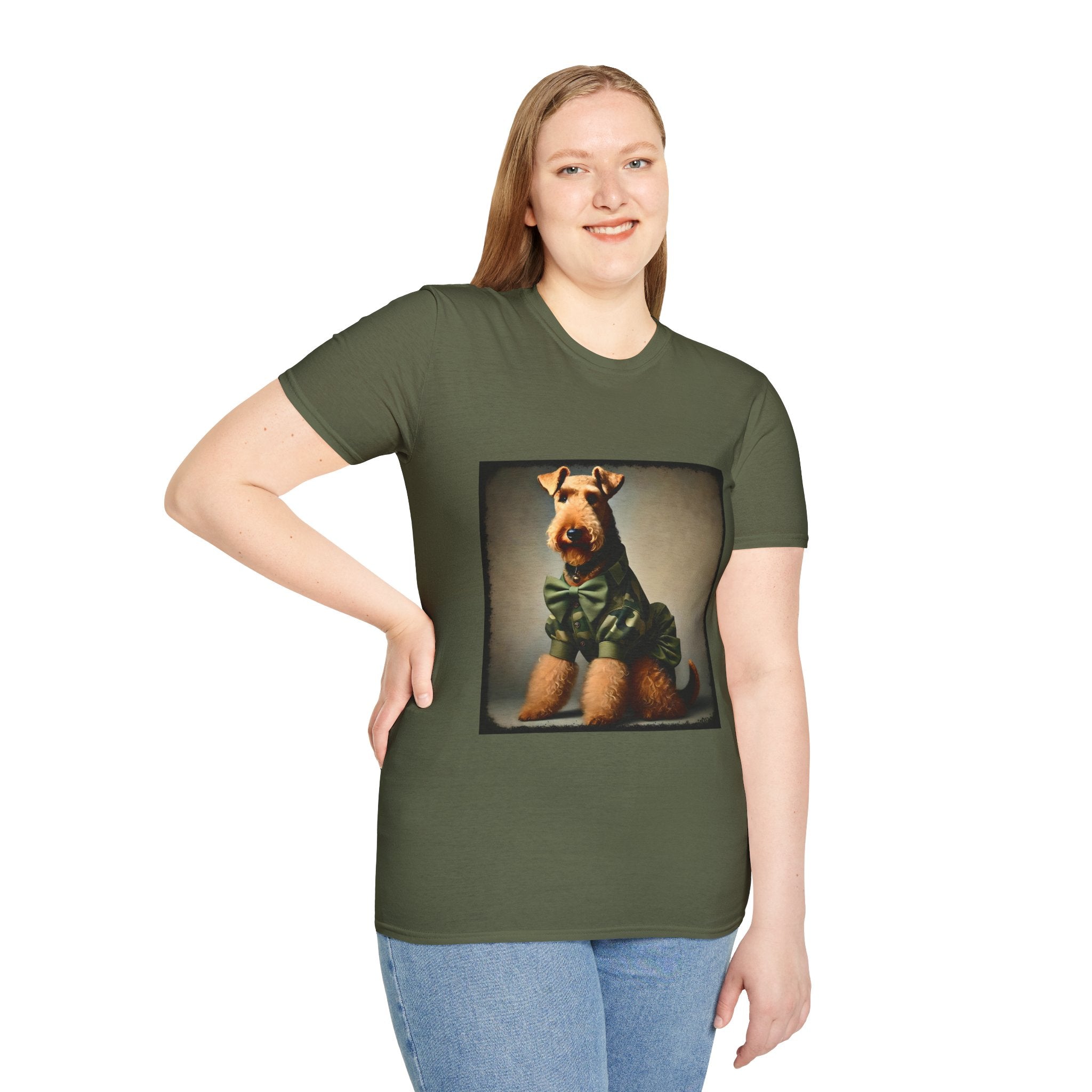 Airedale Terrier Tactical Diva design dog lover unisex t-shirt