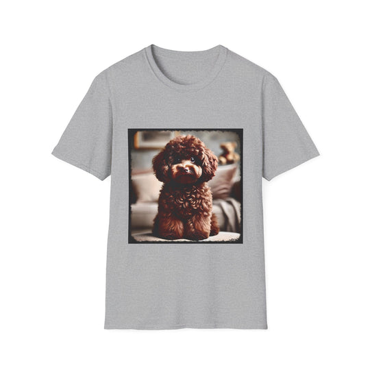 Poodle Dream Puff design dog lover unisex t-shirt in sport grey