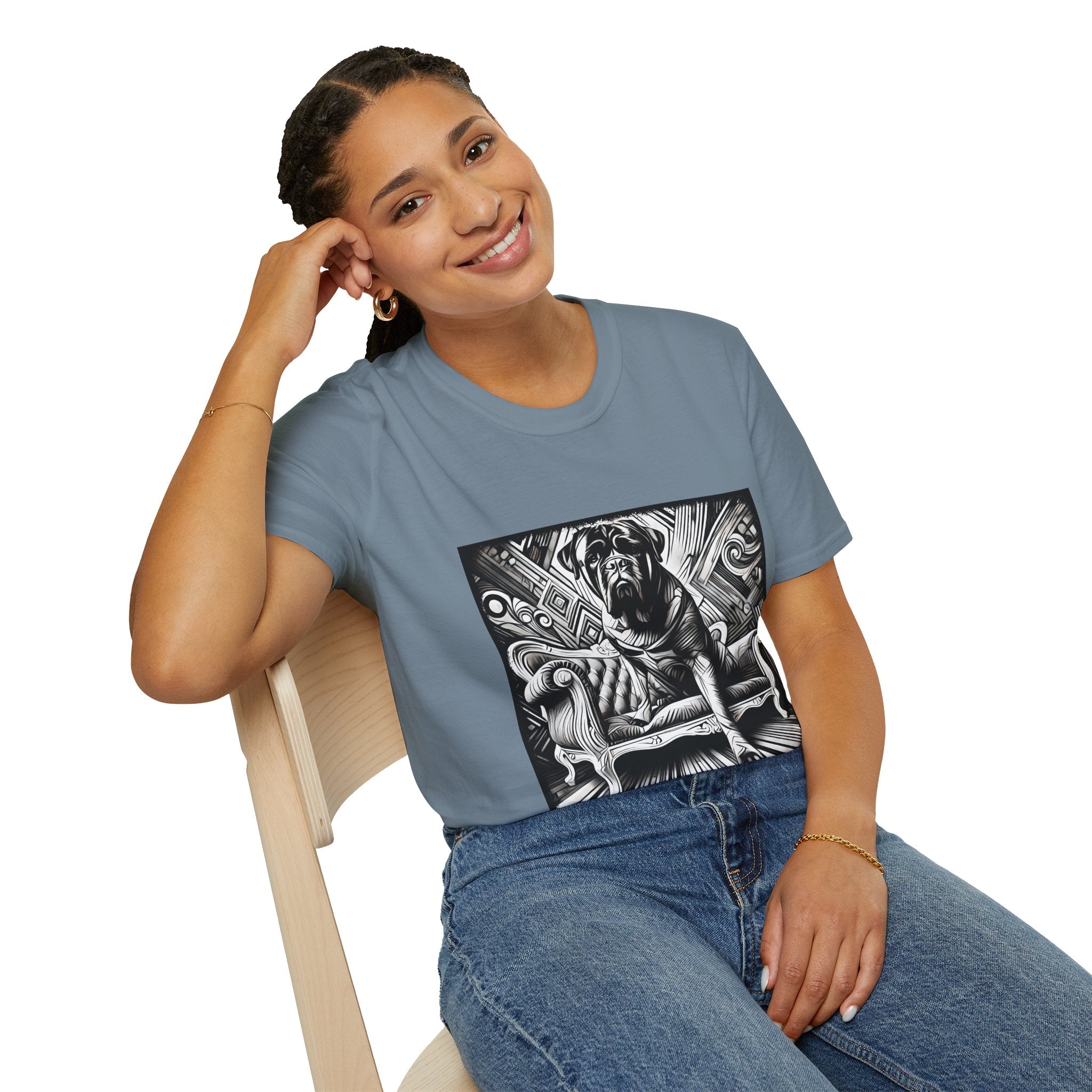 Bullmastiff B&W Bold | Unisex Dog T-Shirt