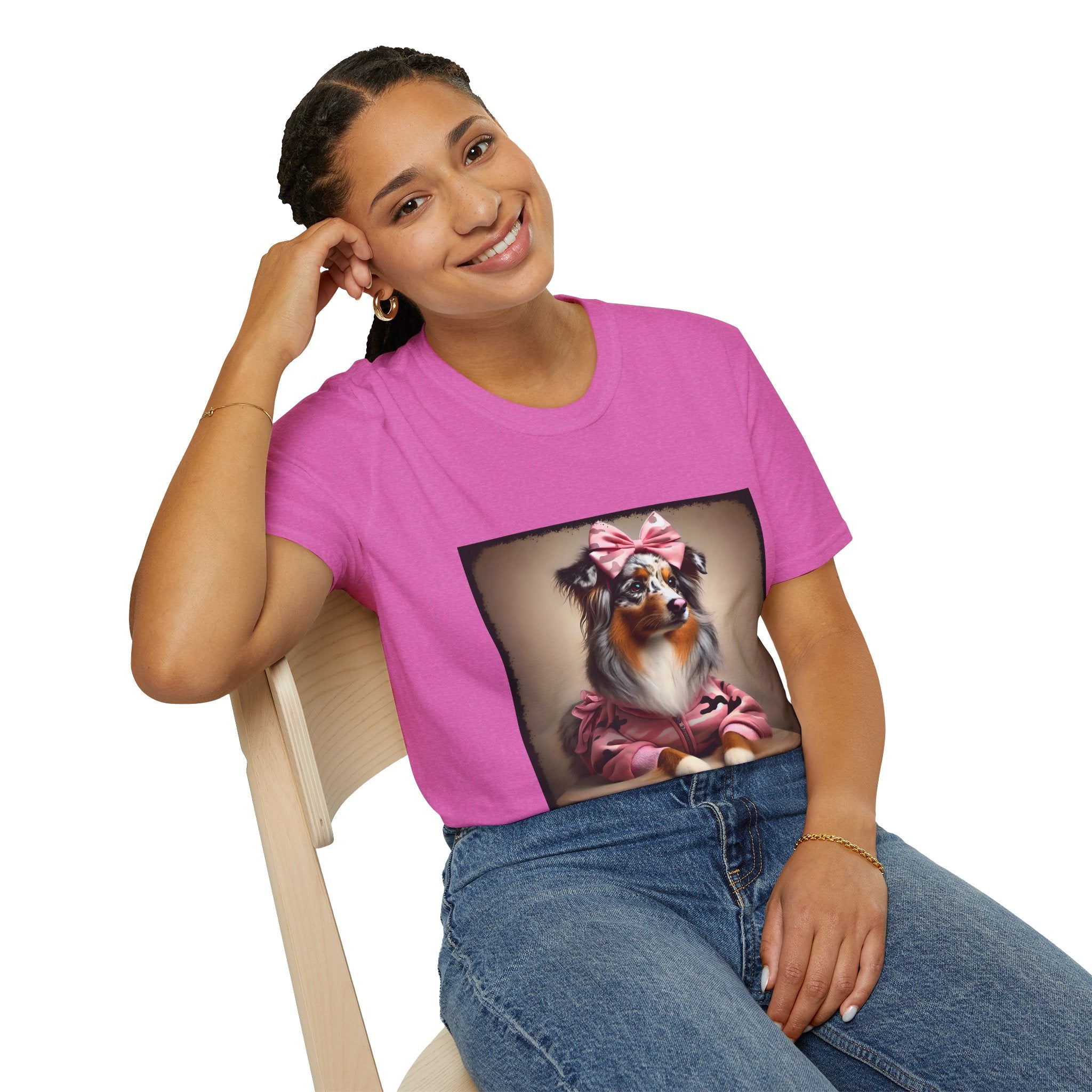 Australian Shepherd Camo Cutie | Unisex Dog T-Shirt