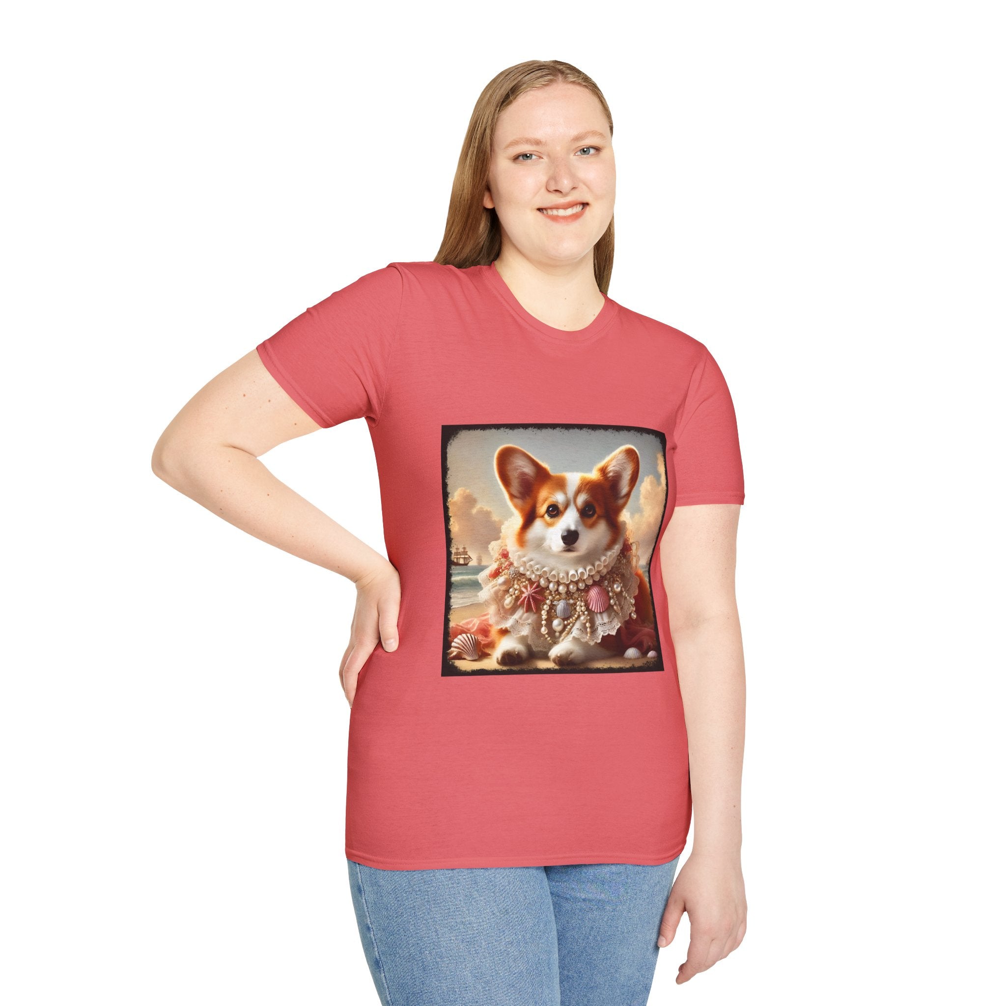 Pembroke Welsh Corgi Beach Muse | Unisex Dog T-Shirt