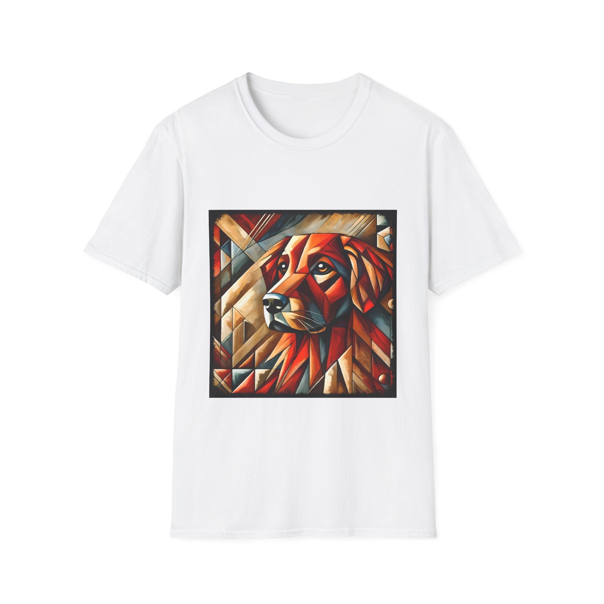 Golden Retriever Shirt | Red Geometric Dog Lover Tee