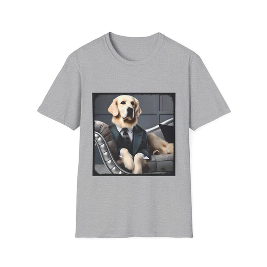 Golden Retriever Classy Chap design dog lover unisex t-shirt in sport grey