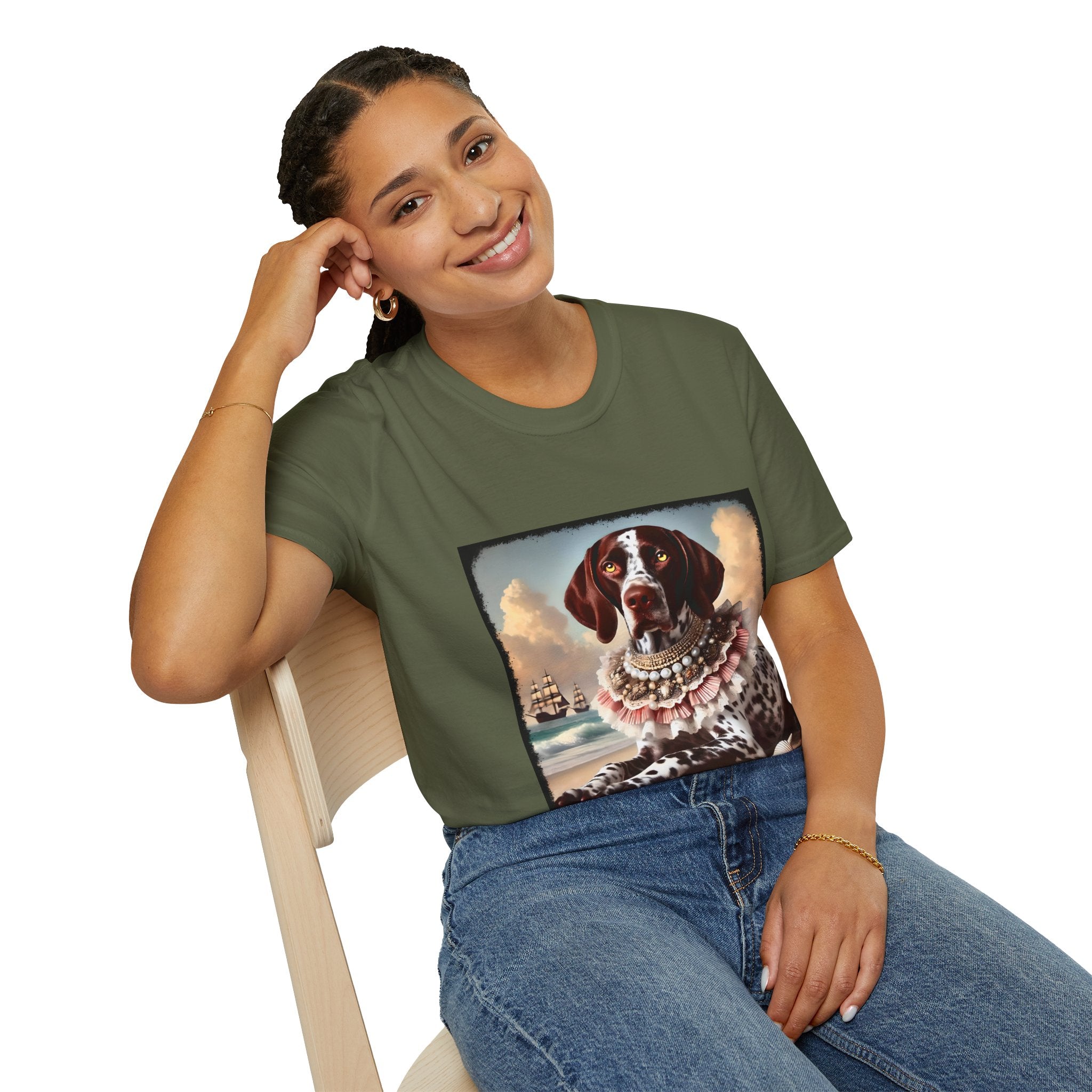 German Shorthaired Pointer Beach Beauty | Unisex Dog T-Shirt