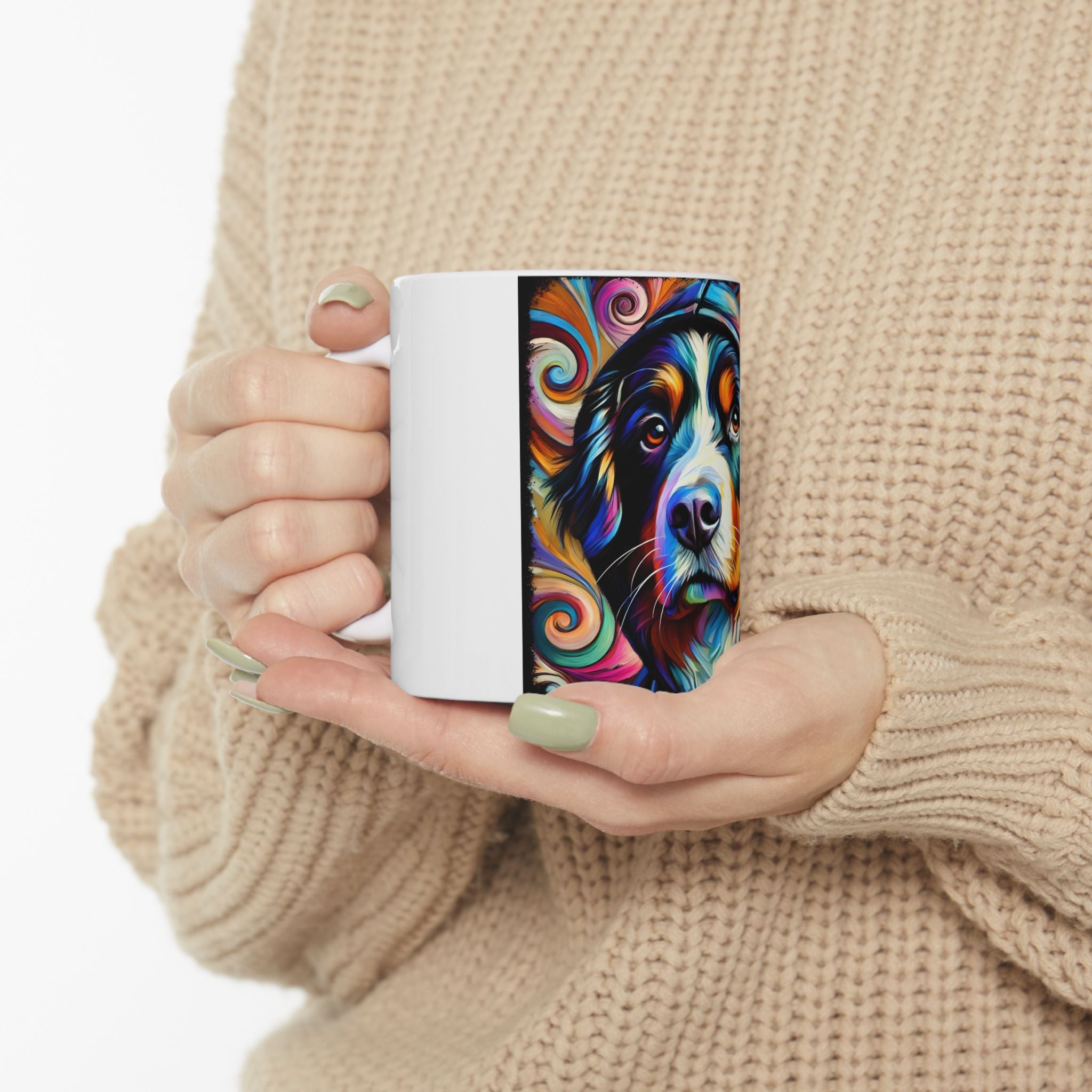 Bernese Mountain Dog Mug | Relaxed Swirl Dog Lover Gift