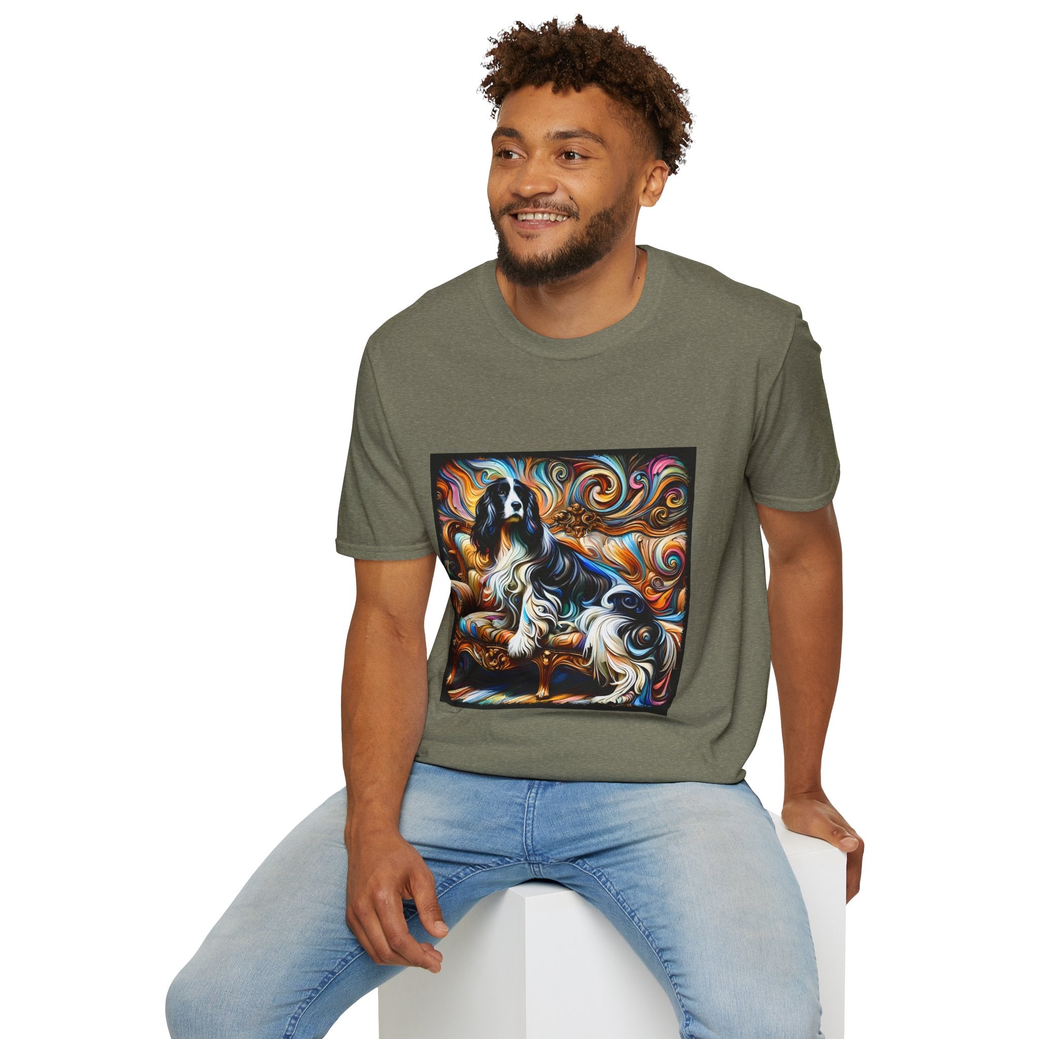 English Springer Spaniel Dynamic Swirl | Unisex Dog T-Shirt