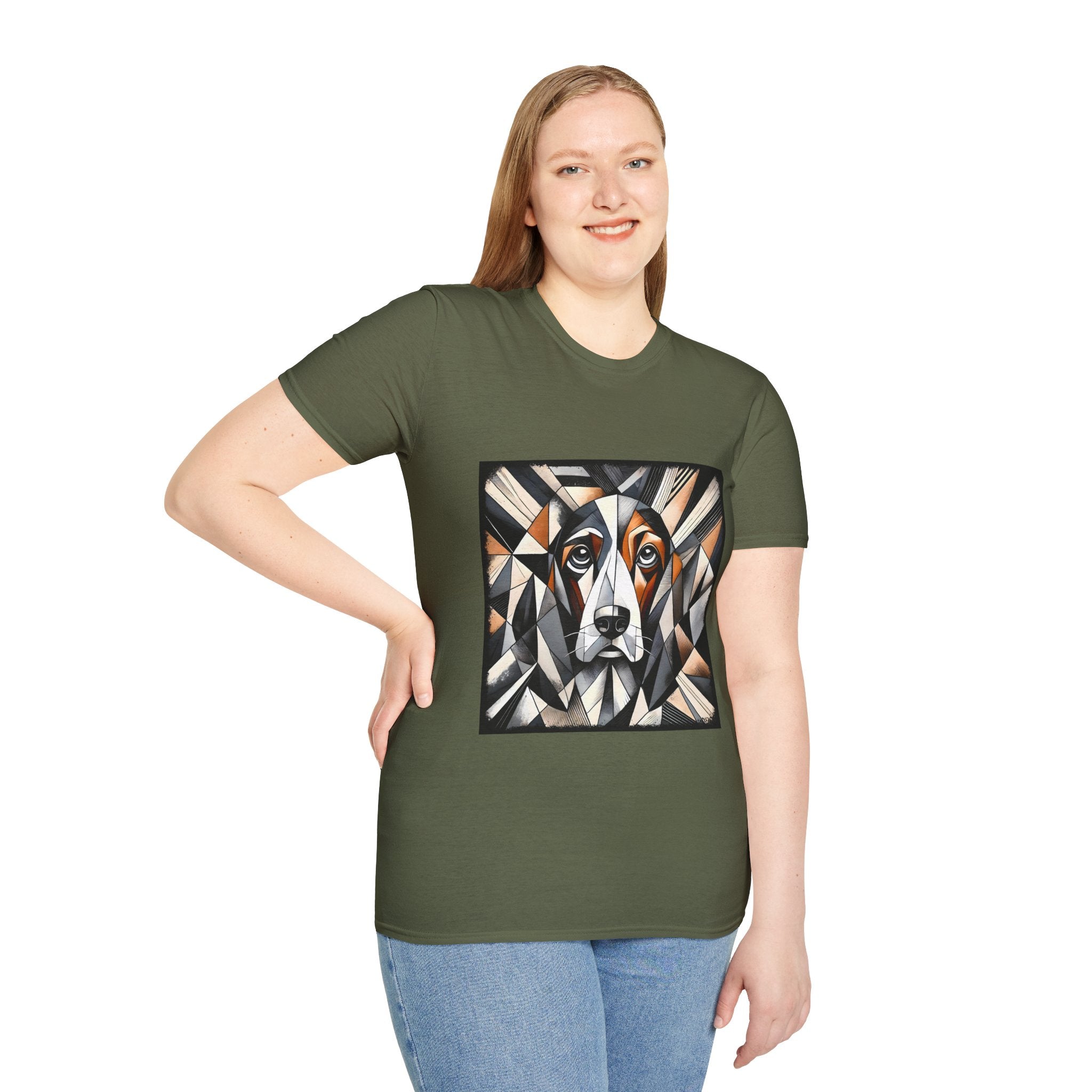 Basset Hound Bold Geometric | Unisex Dog T-Shirt