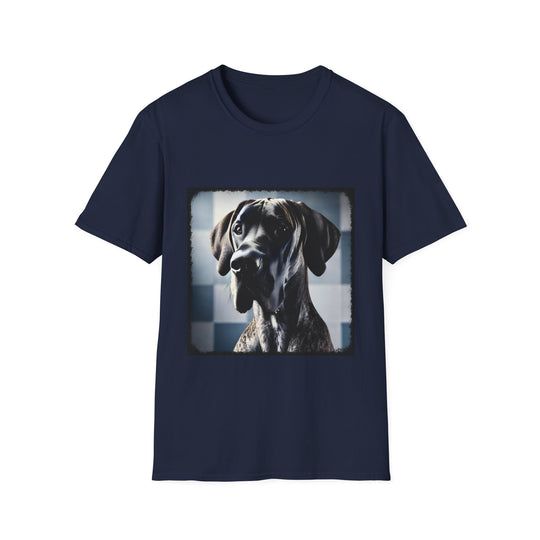 Great Dane Modern Muse design dog lover unisex t-shirt in navy