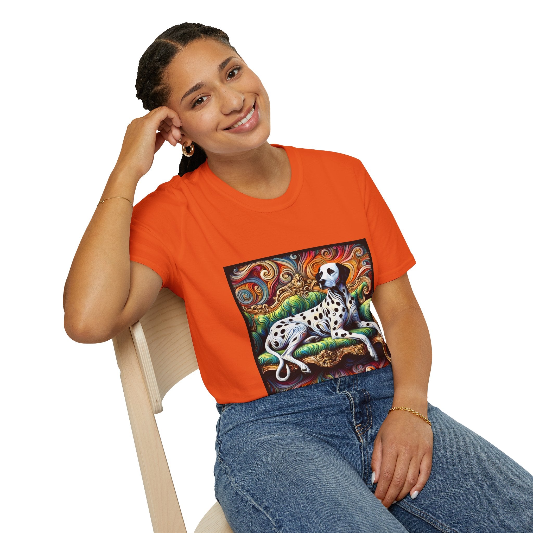 Dalmatian Rainbow Swirl | Unisex Dog T-Shirt