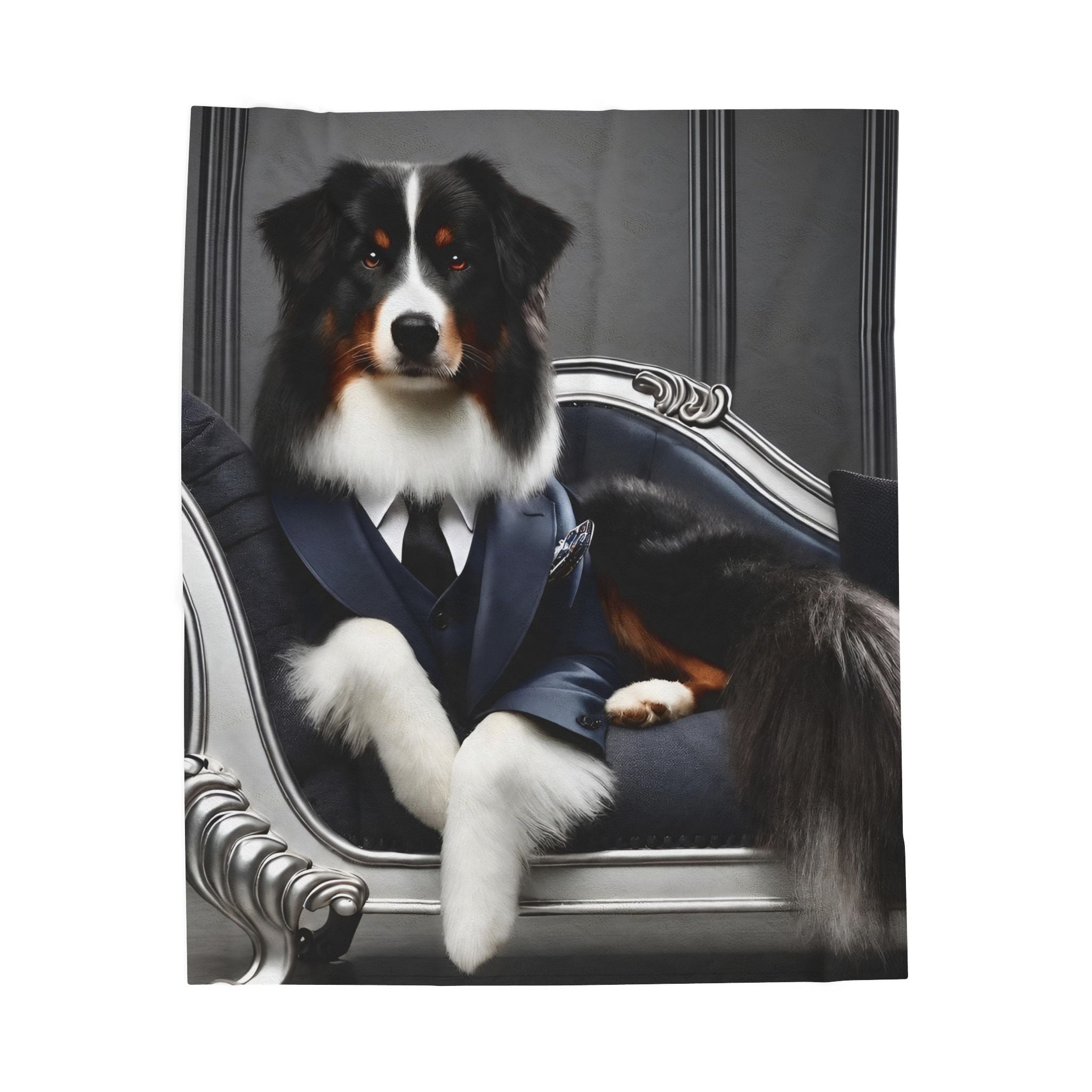 Australian Shepherd Blanket | Debonaire Dude Dog Lover Gift
