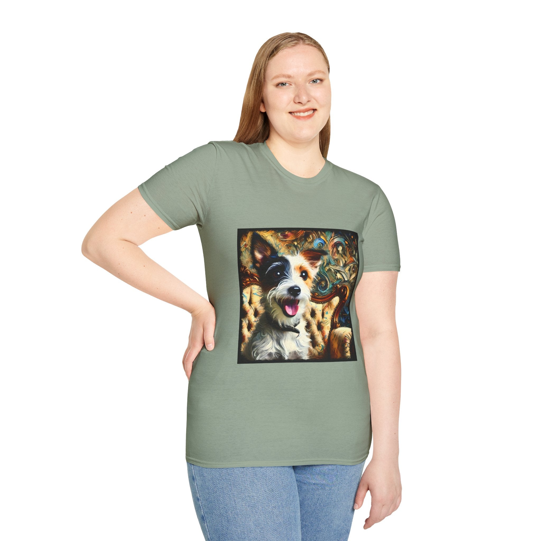 Jack Russell Terrier Blissful Swirl | Unisex Softstyle T-Shirt