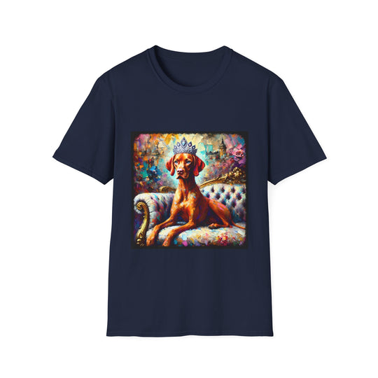 Vizsla Diamond Princess Classic design dog lover unisex t-shirt in navy