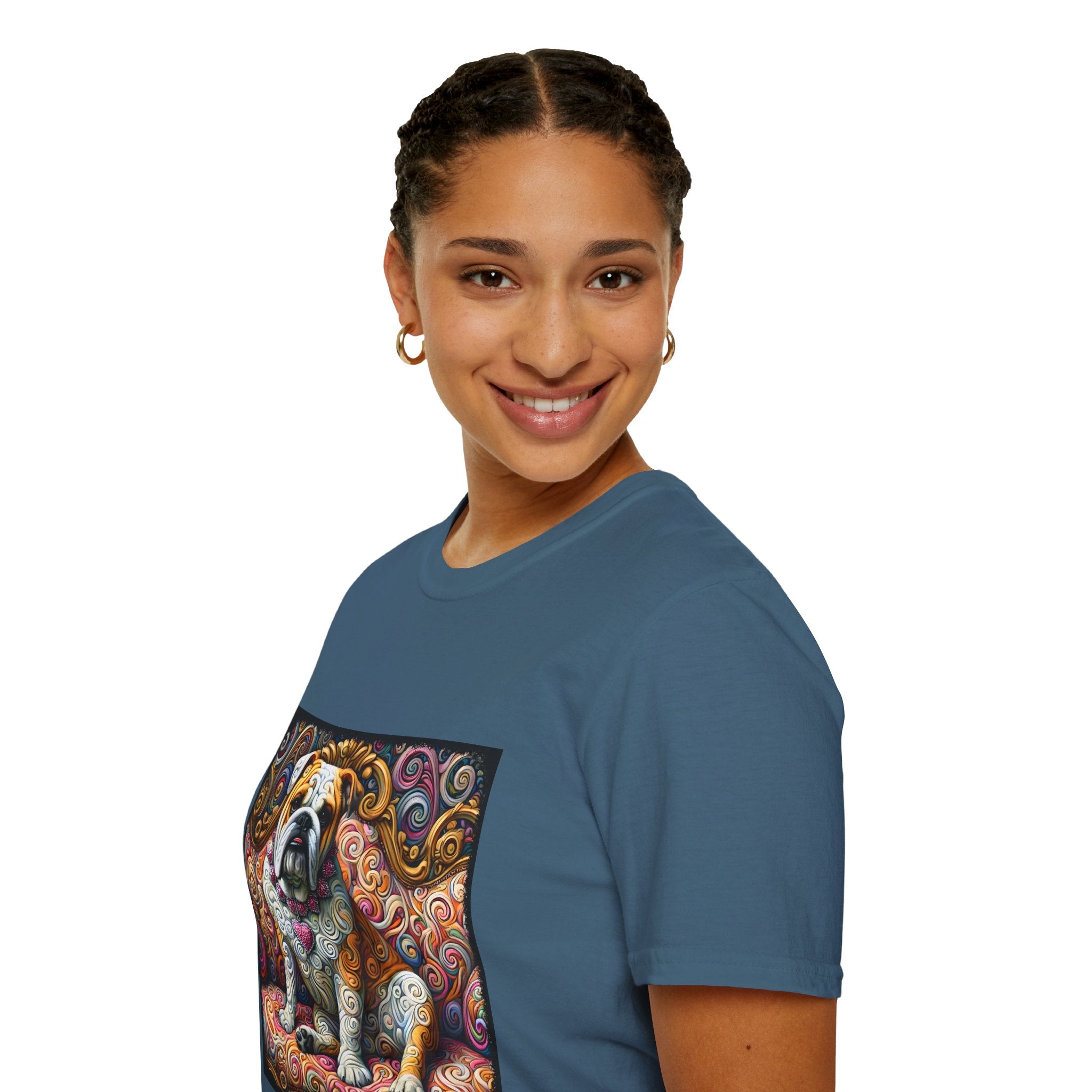 Bulldog Pink Diamond Swirl | Unisex Dog T-Shirt