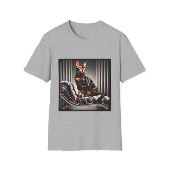 Bengal Cat Spiked Seductress design cat lover unisex t-shirt in sport grey