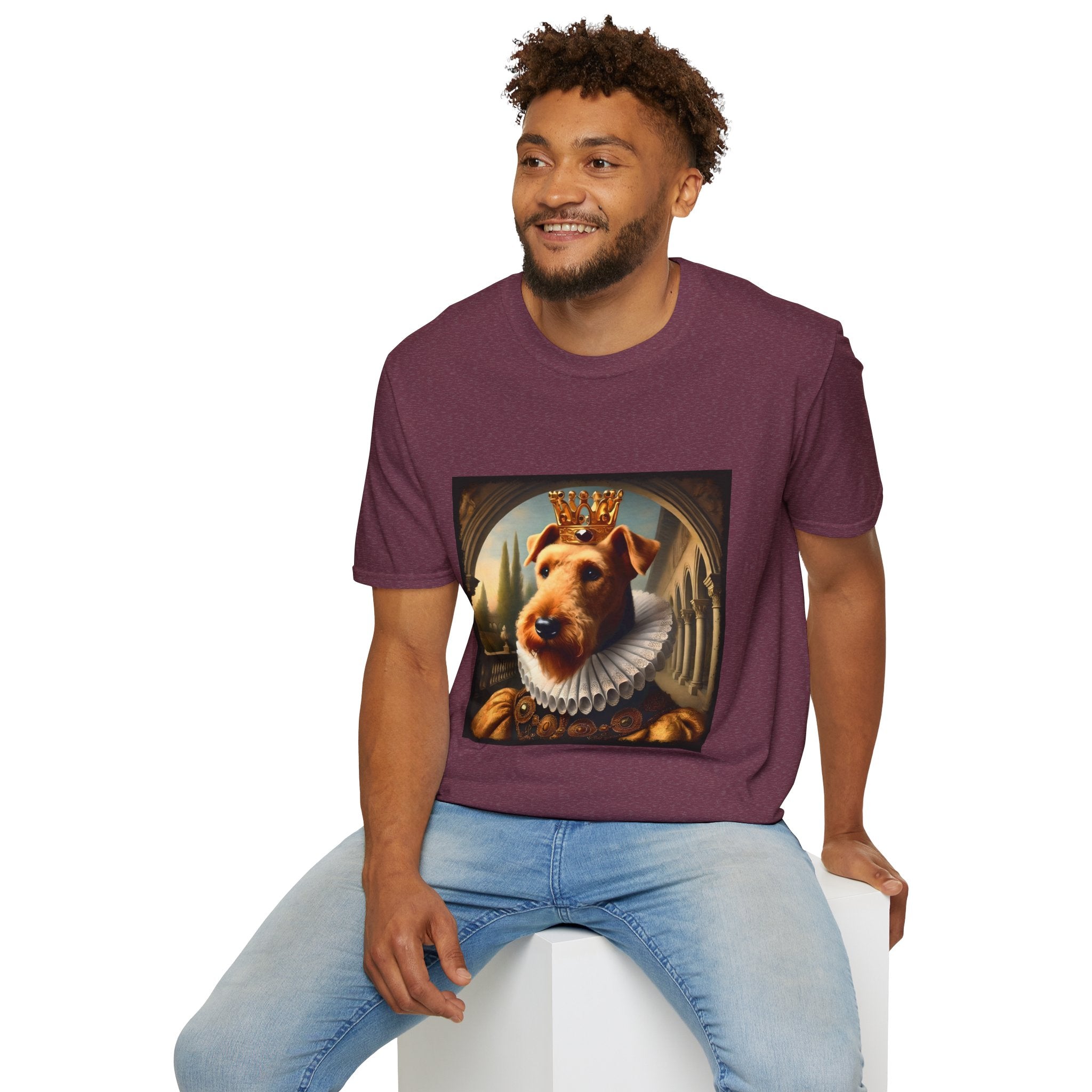 Airedale Terrier Crowned Gent design dog lover unisex t-shirt