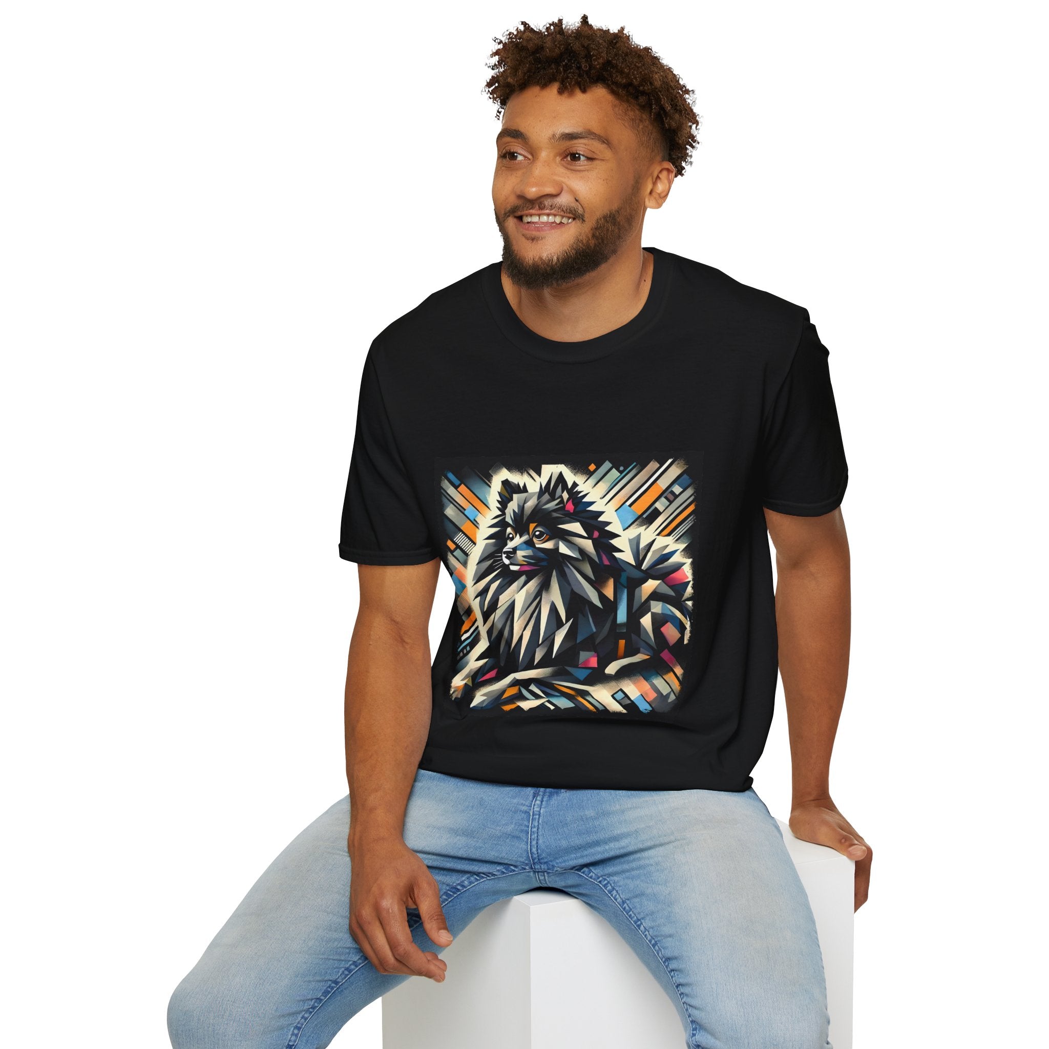 Pomeranian Bold Geometric | Unisex Dog T-Shirt