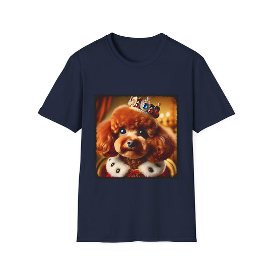 Poodle Mini Might design dog lover unisex t-shirt in navy