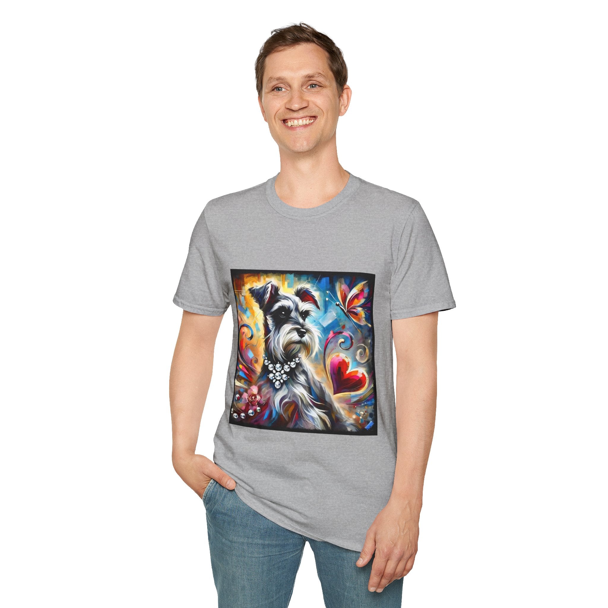 Schnauzer Bold Butterfly Classic | Unisex Dog T-Shirt
