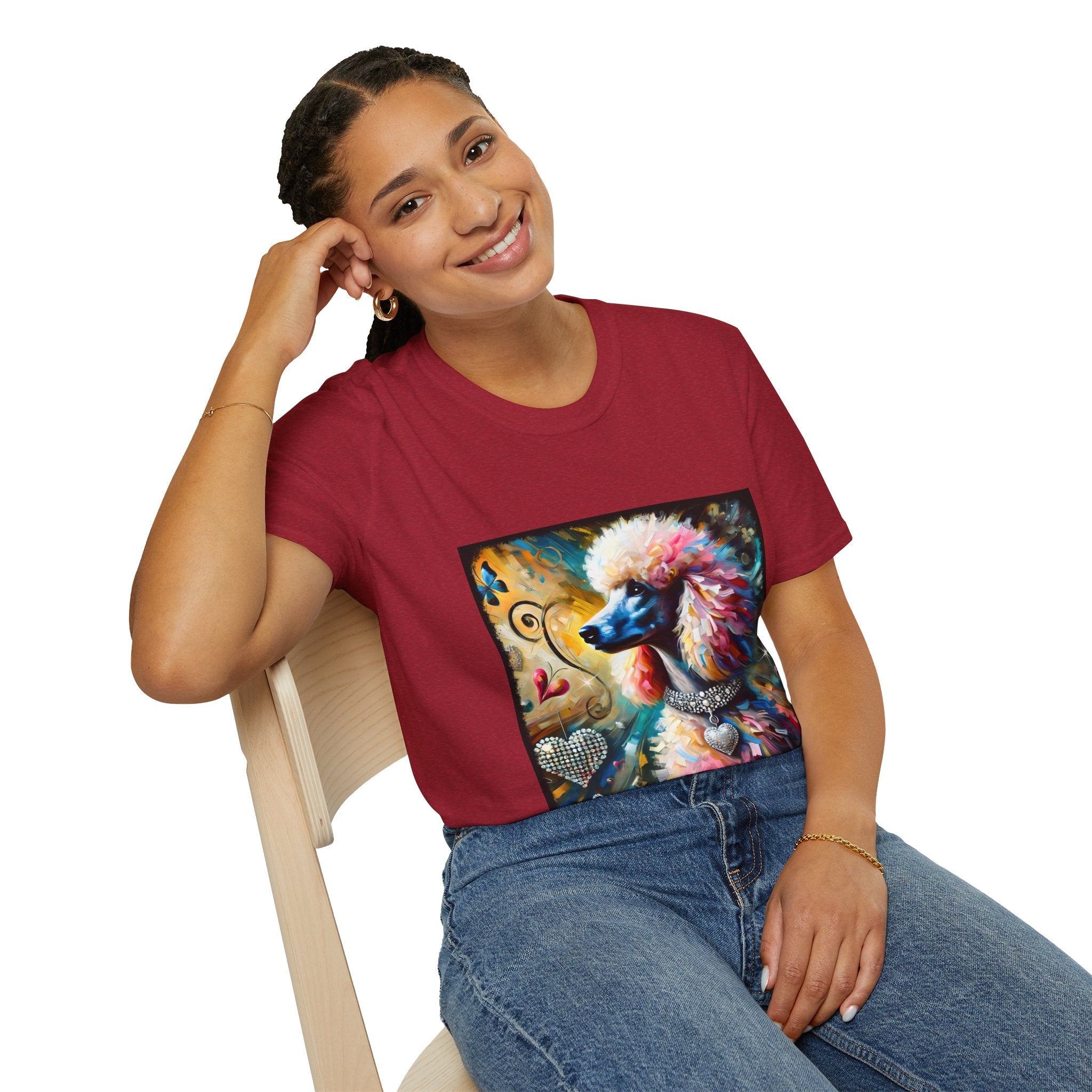 Poodle Diamond Heart Classic | Unisex Dog T-Shirt