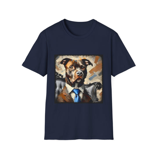 American Pit Bull Terrier Handsome Classic design dog lover unisex t-shirt in navy
