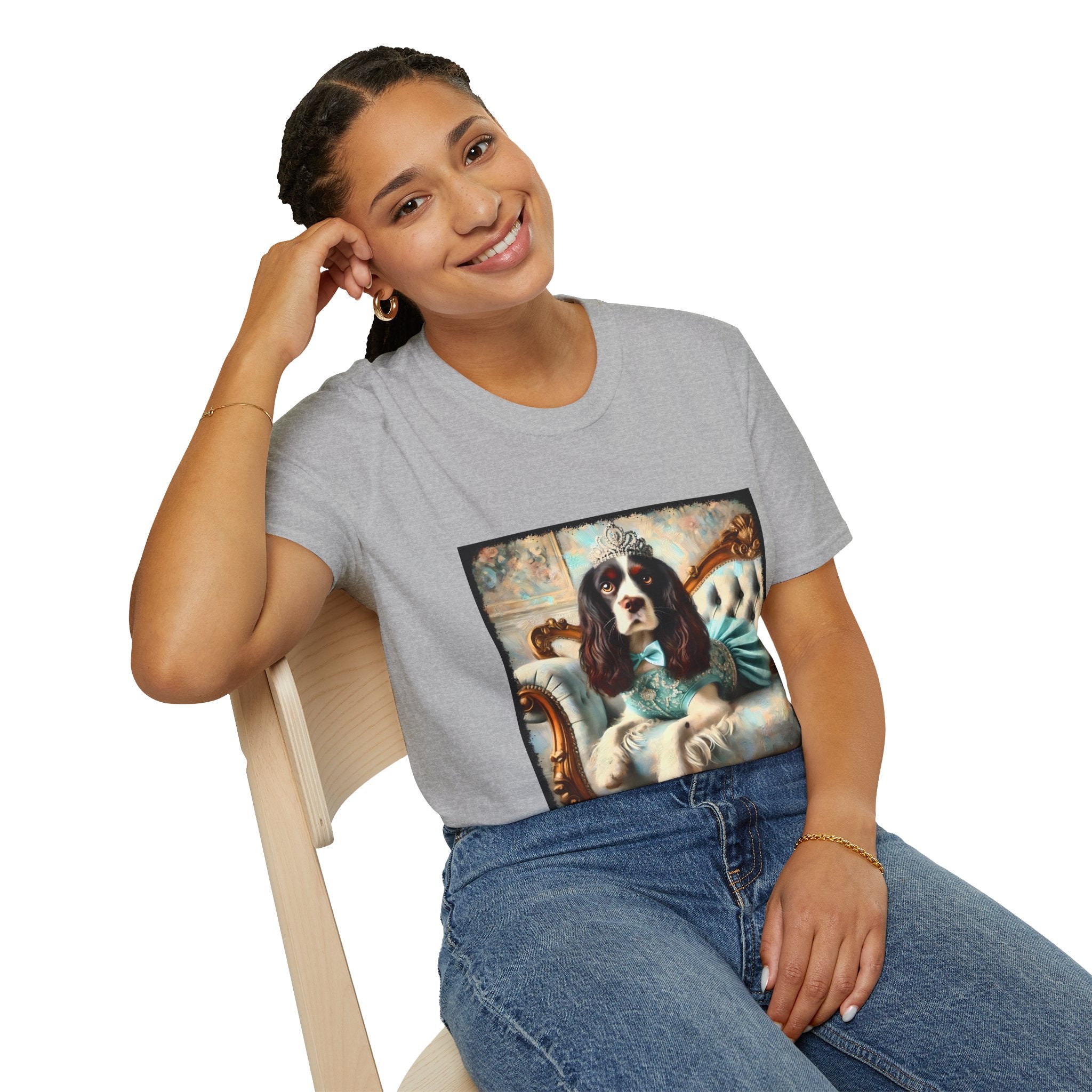 English Springer Spaniel Teal Princess Classic | Unisex Dog T-Shirt