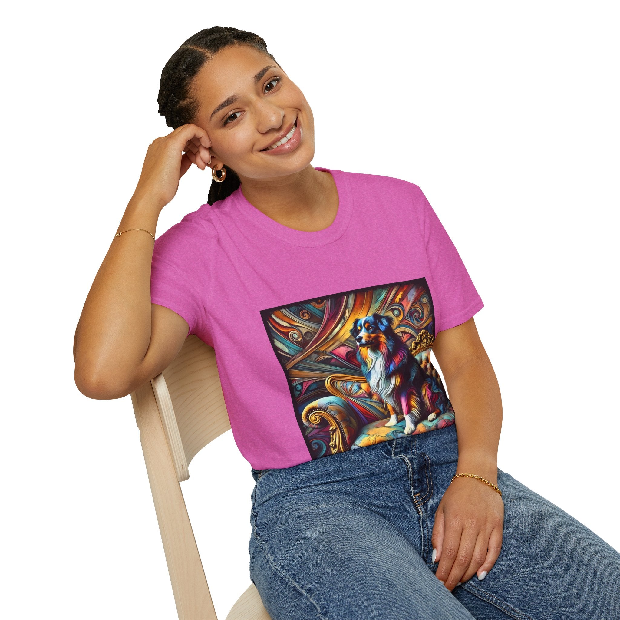 Australian Shepherd Vivd Swirl | Unisex Dog T-Shirt