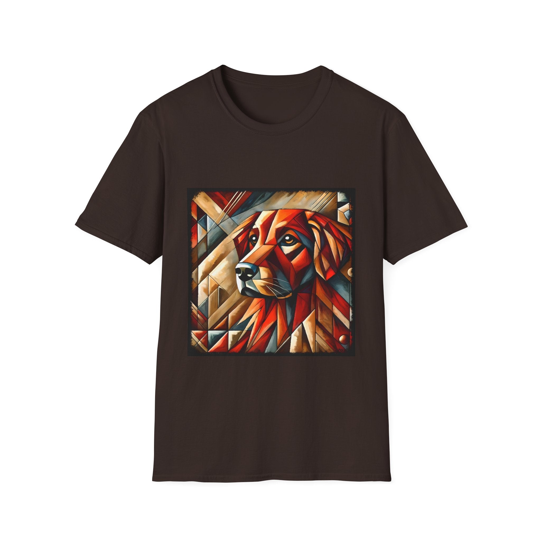 Golden Retriever Shirt | Red Geometric Dog Lover Tee