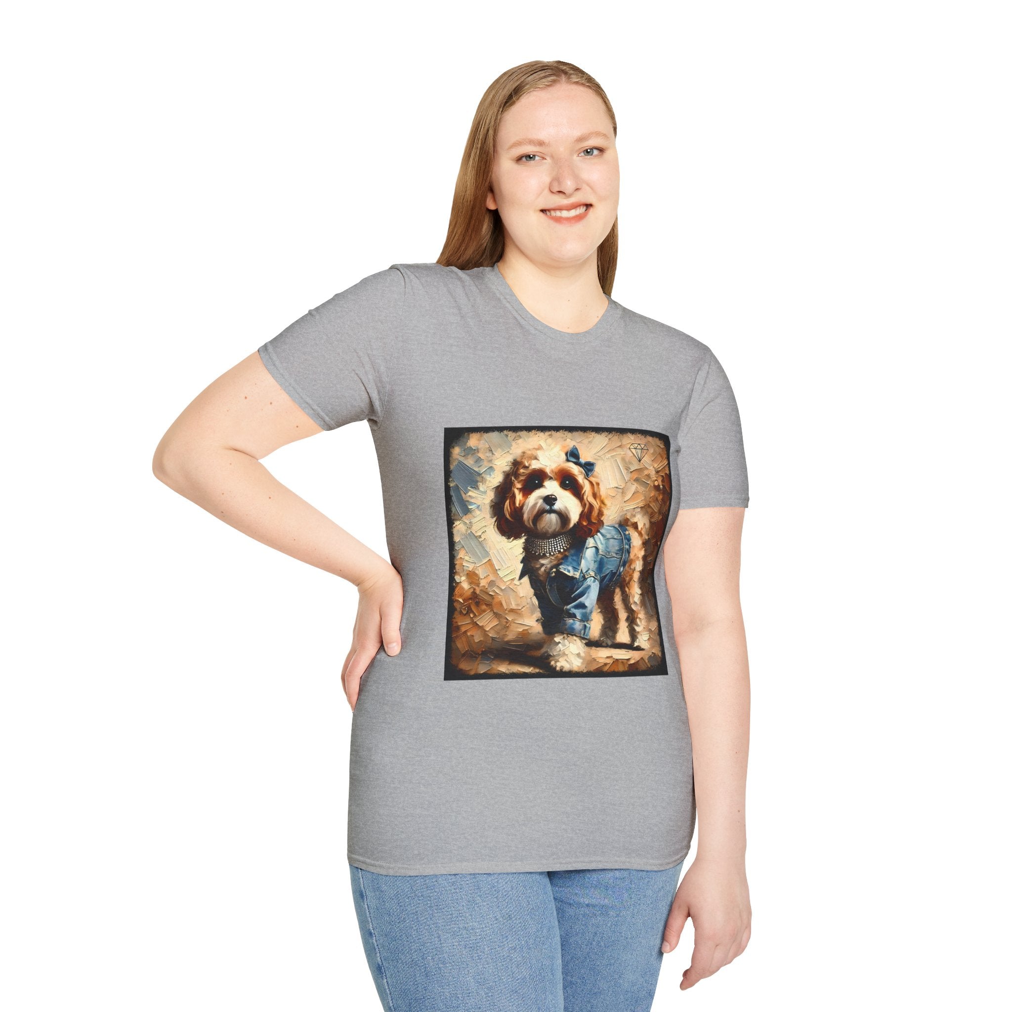 Cavapoo Denim Diva Classic | Unisex Dog T-Shirt