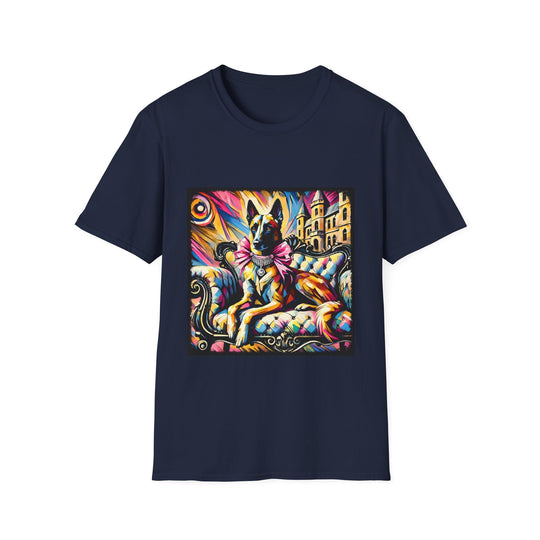 Belgian Malinois Bold Diamond Classic design dog lover unisex t-shirt in navy