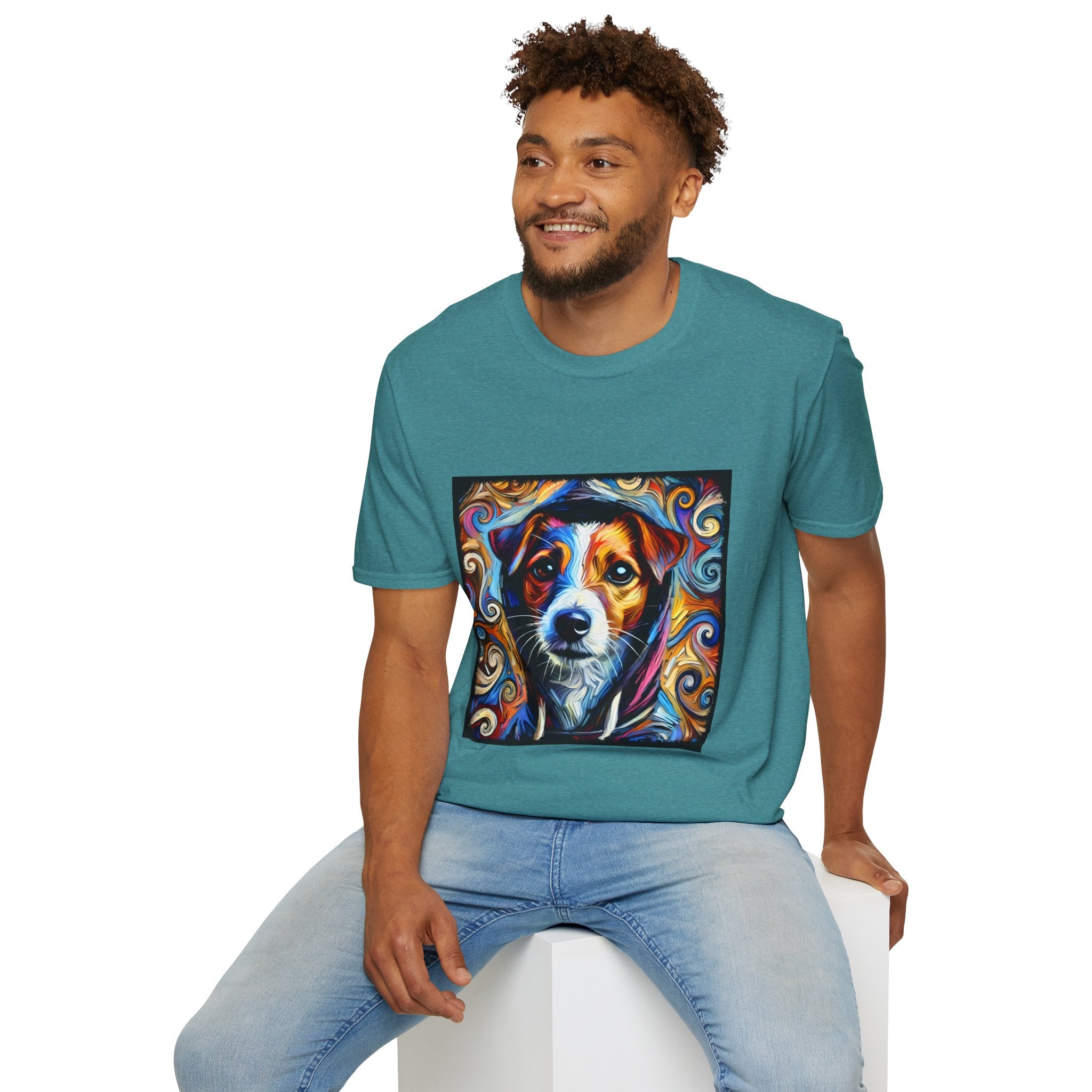 Jack Russell Terrier Relaxed Swirl | Unisex Dog T-Shirt