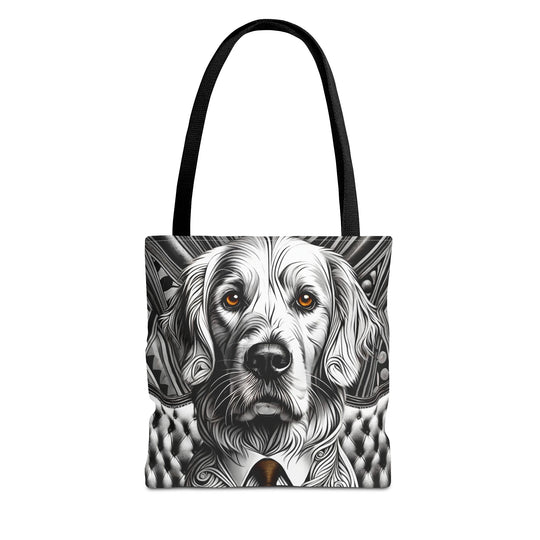 Golden Retriever Tote Bag | B&W Bold Eyes Dog Lover Gift