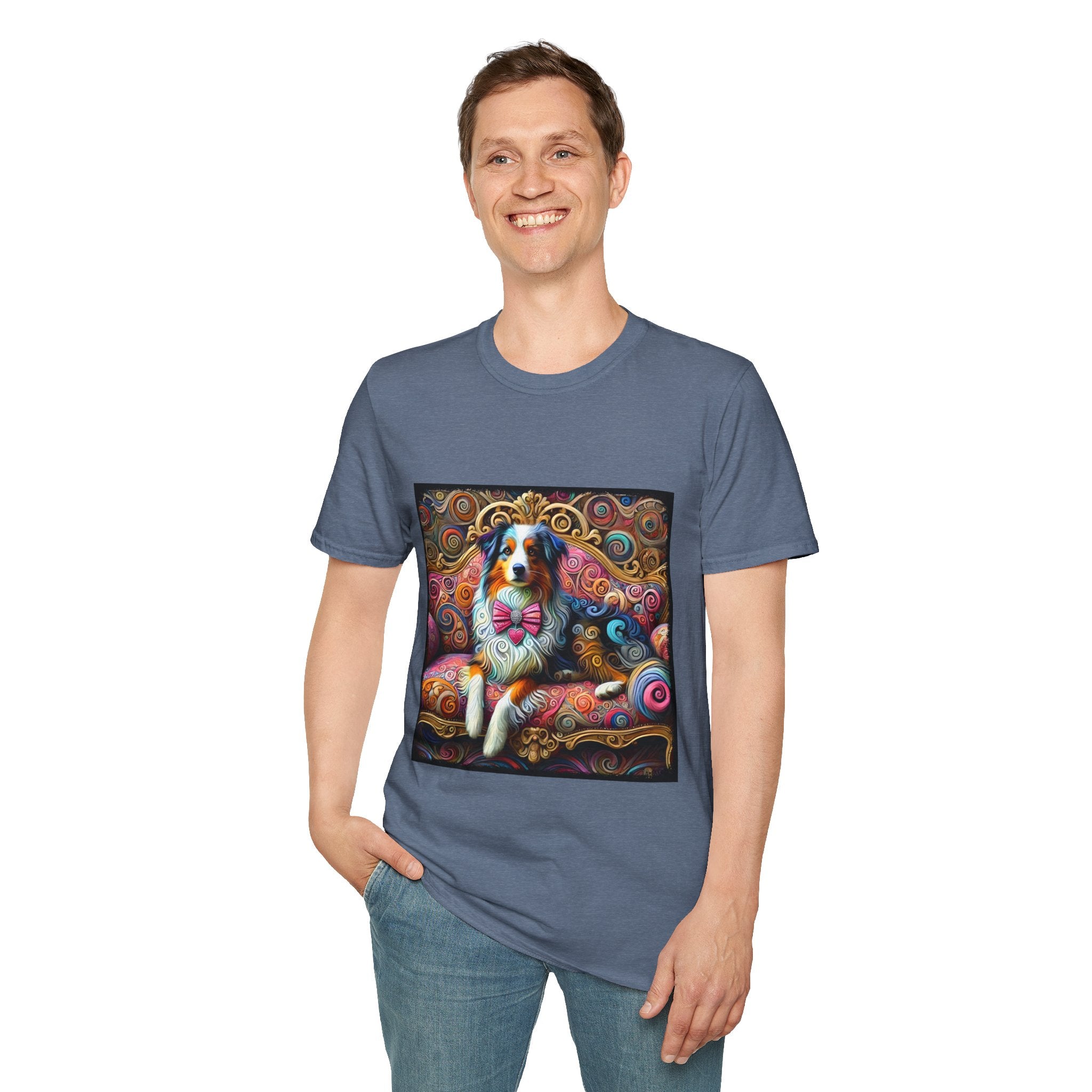 Australian Shepherd Love Swirl | Unisex Dog T-Shirt