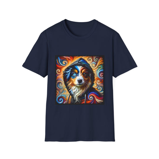 Miniature American Shepherd Hoodie Swirl design dog lover unisex t-shirt in navy