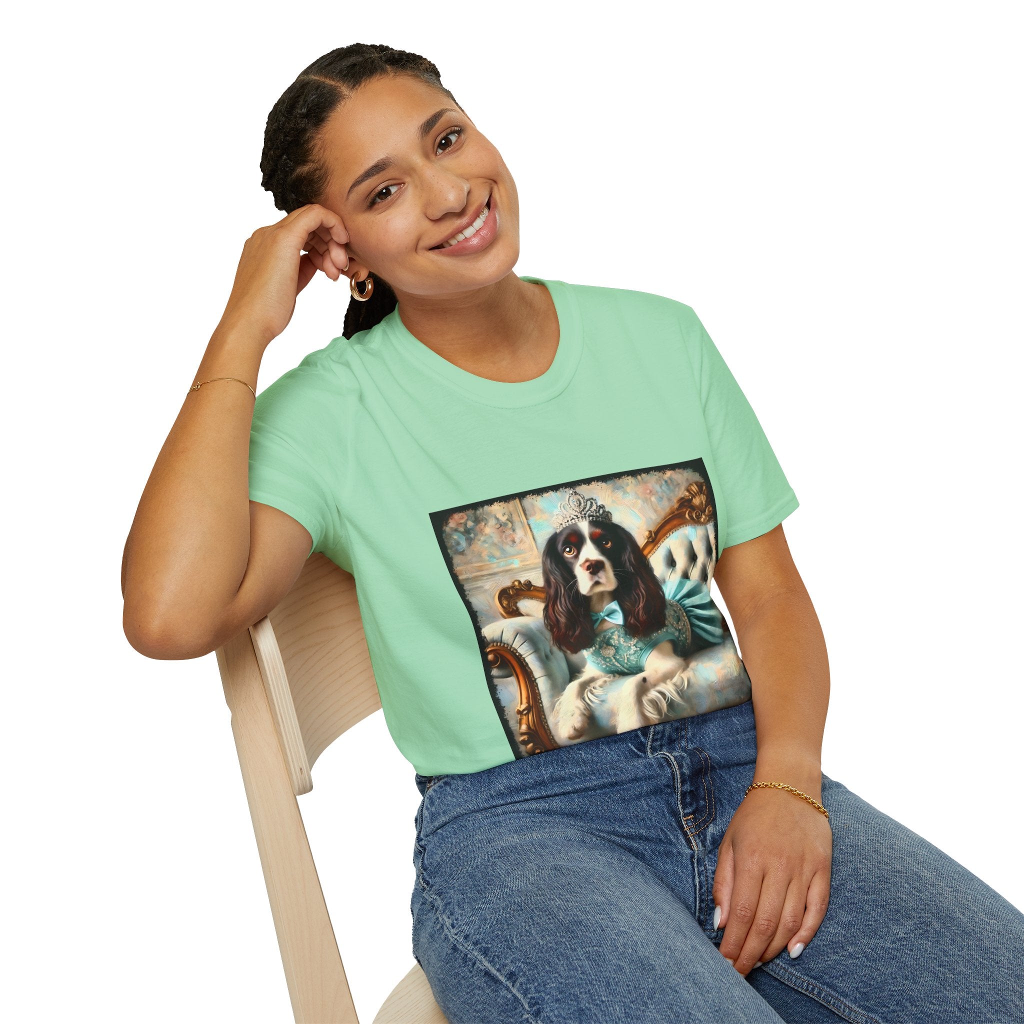 English Springer Spaniel Teal Princess Classic | Unisex Dog T-Shirt