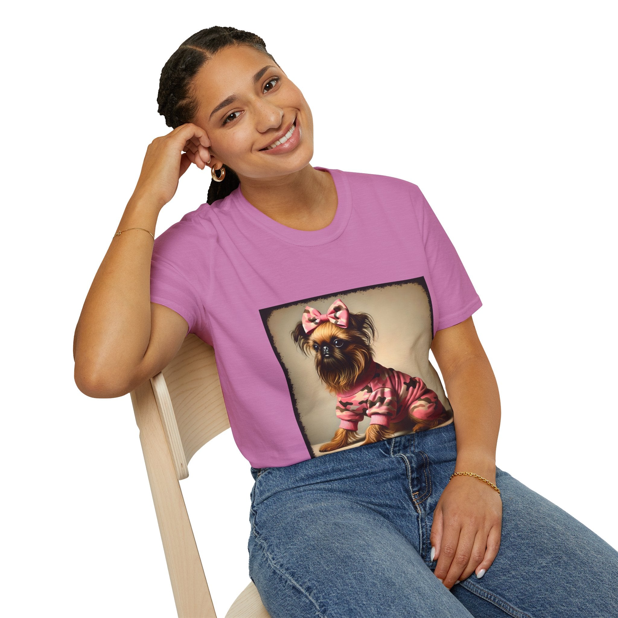 Brussels Griffon Camo Cutie | Unisex Dog T-Shirt