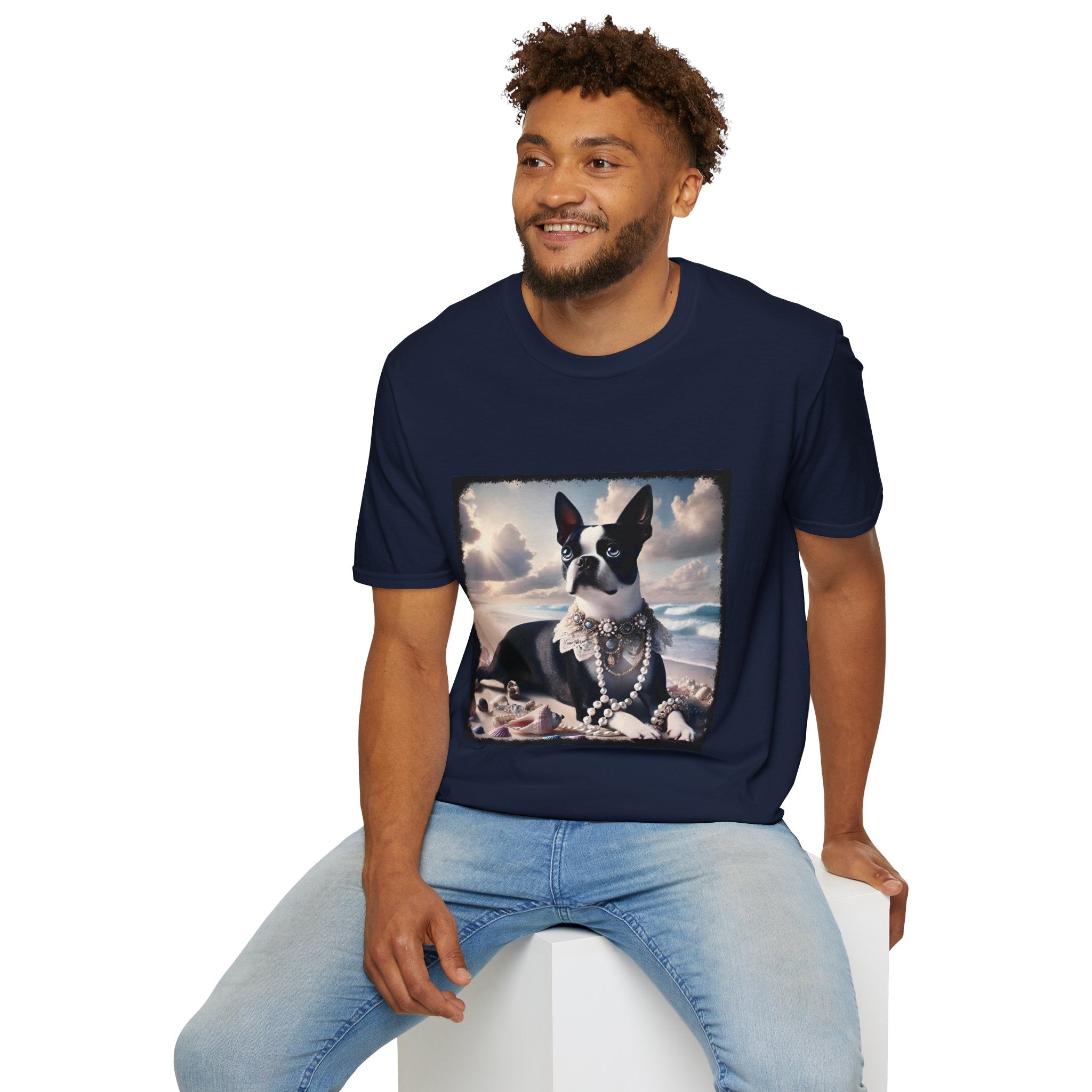 Boston Terrier Seashell Sweetie | Unisex Dog T-Shirt
